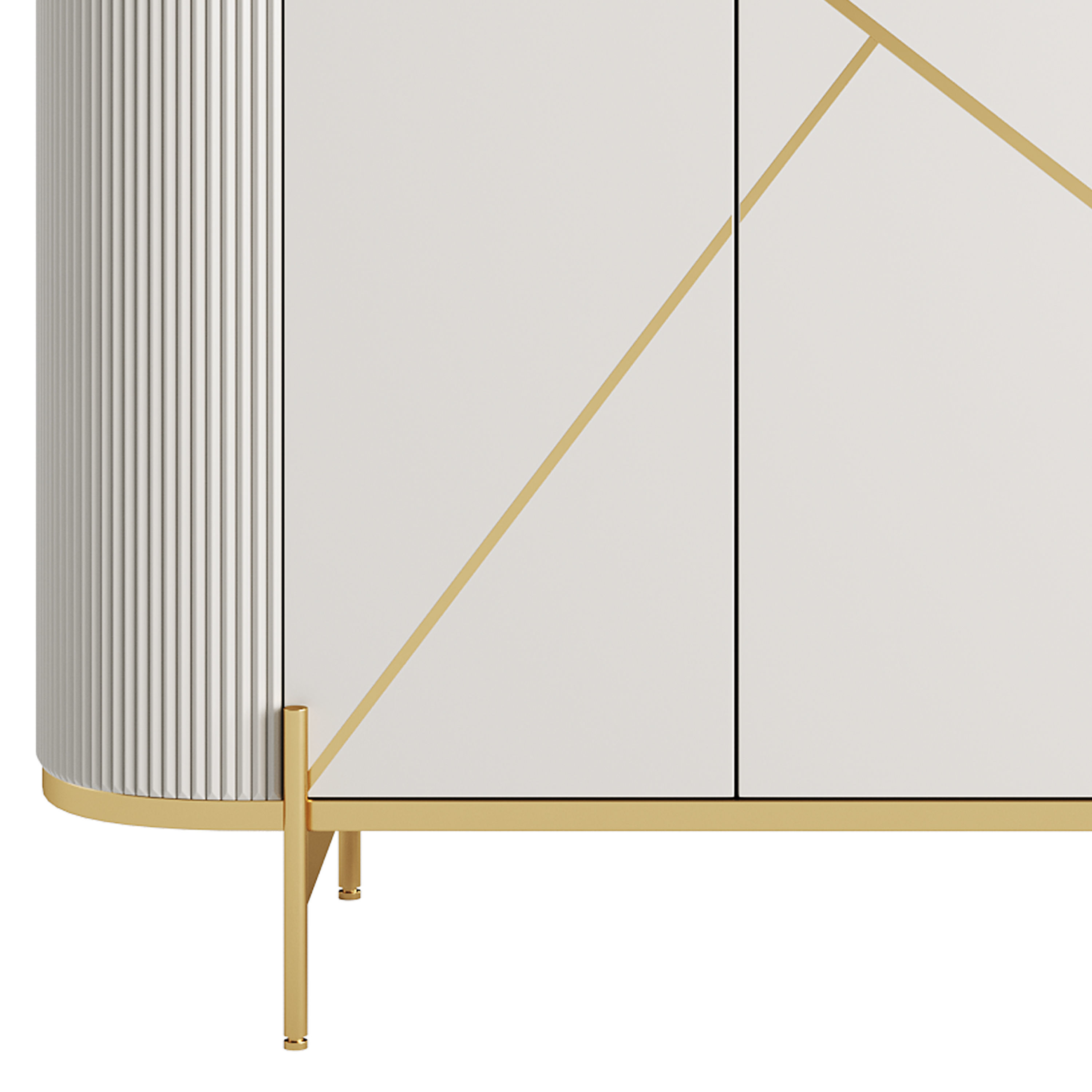 Sideboard Buffet Faux Marble 3D model_3