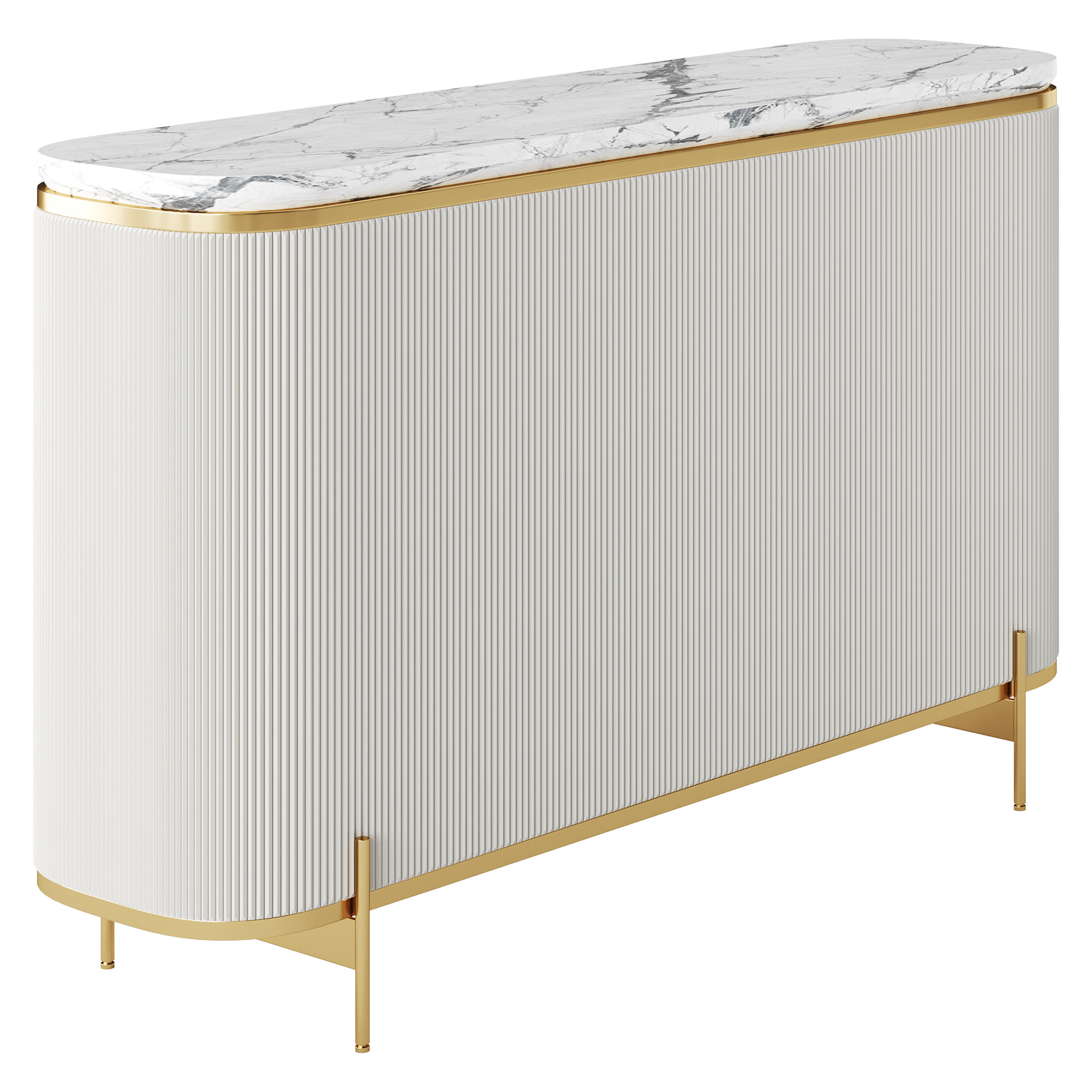 Sideboard Buffet Faux Marble 3D model_15