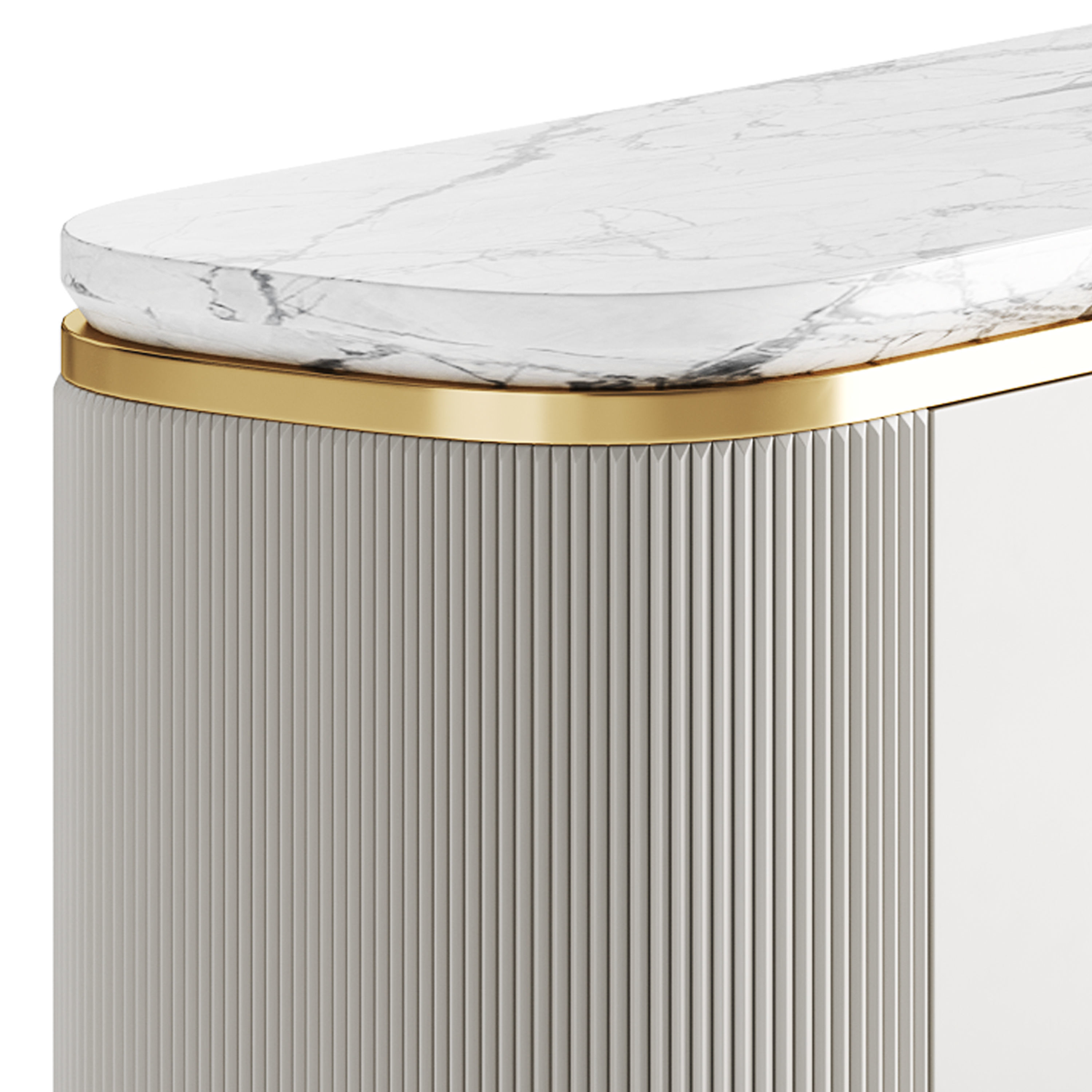 Sideboard Buffet Faux Marble 3D model_14