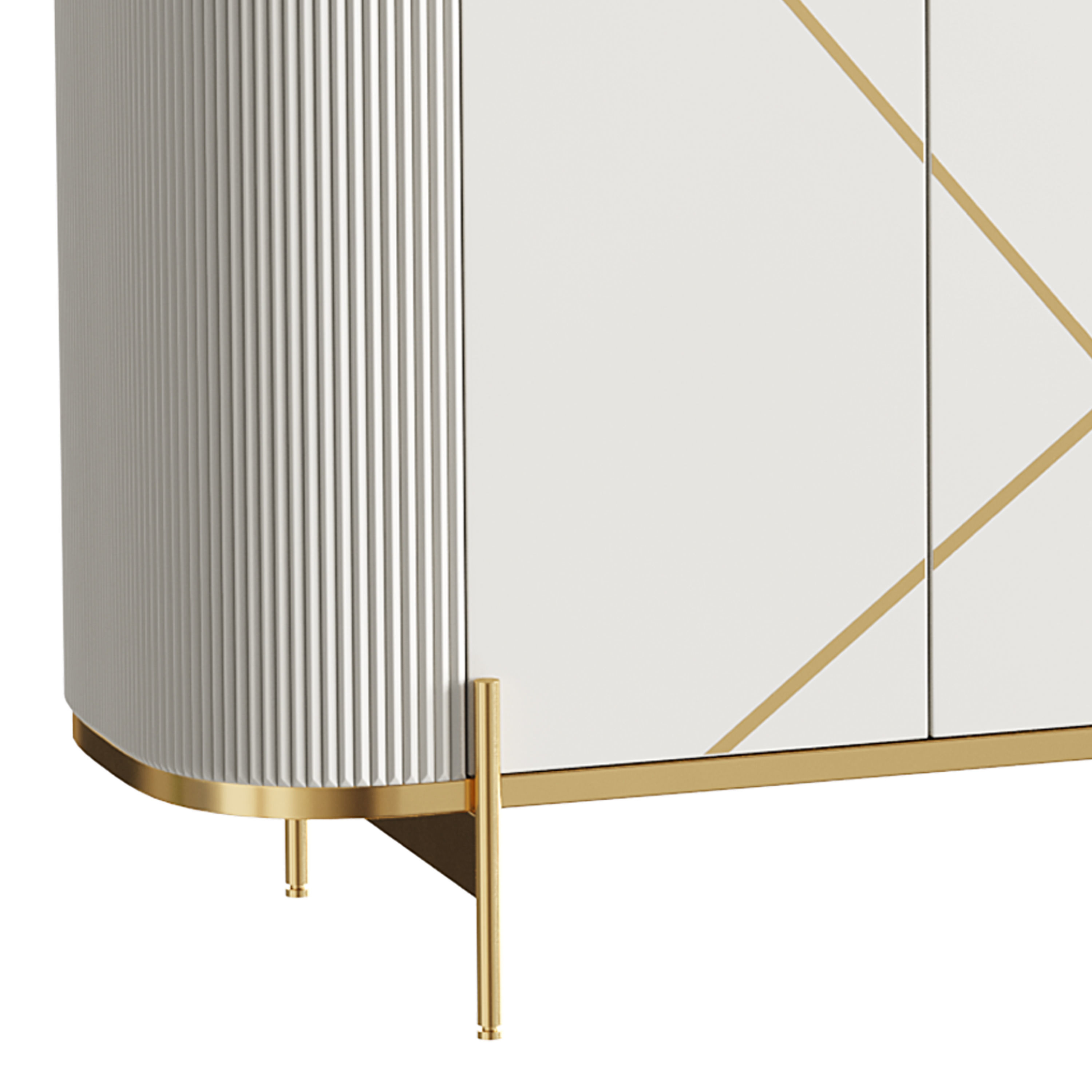 Sideboard Buffet Faux Marble 3D model_6