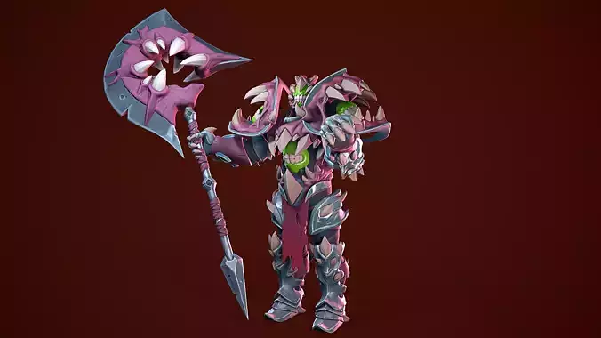 Stylized Fantasy Character with Weapon for a gift