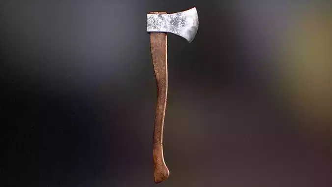 Wood Axe - Low-poly 3D model Game Ready