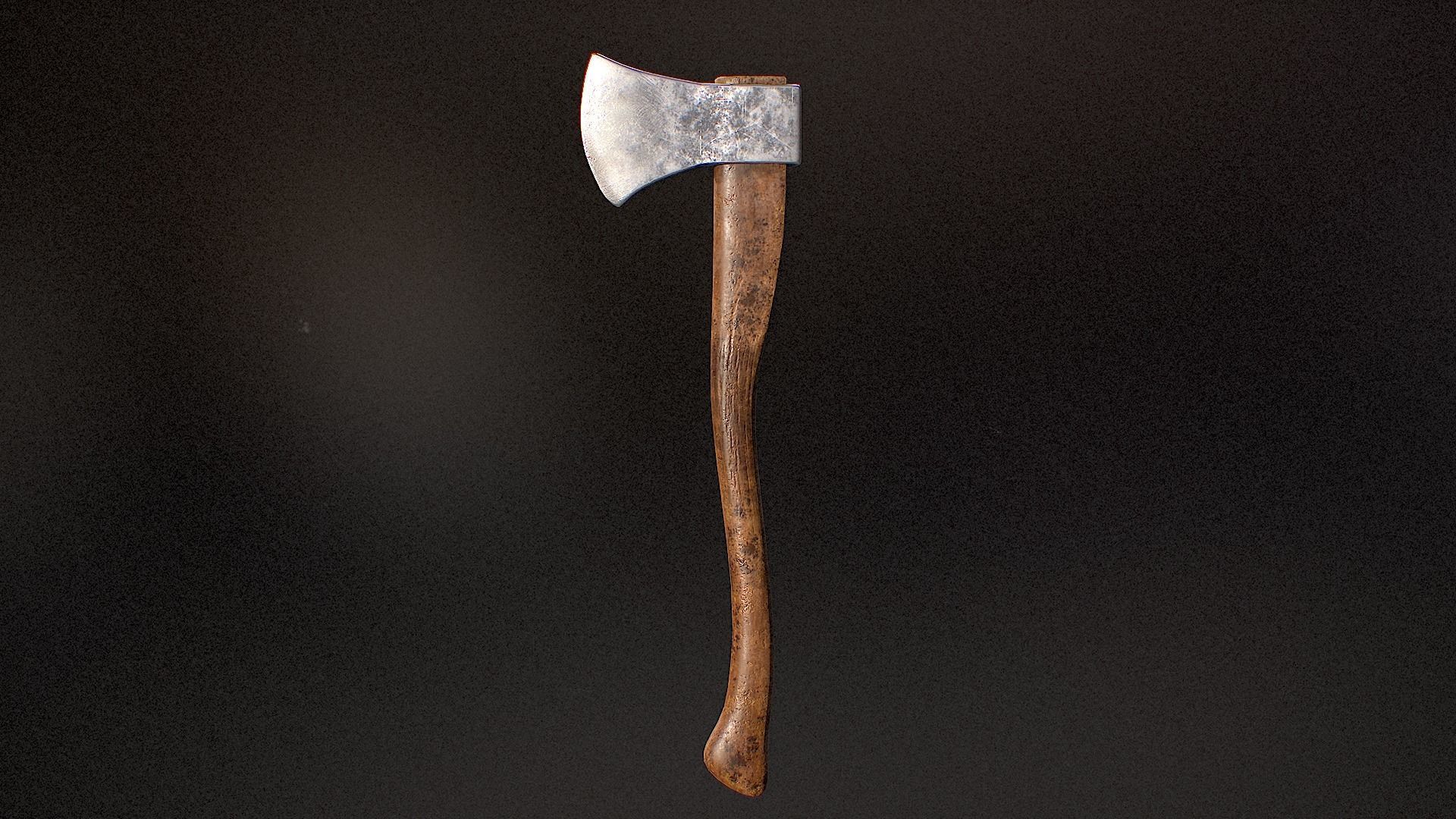 Wood Axe - Low-poly 3D model Game Ready Low-poly 3D model_2