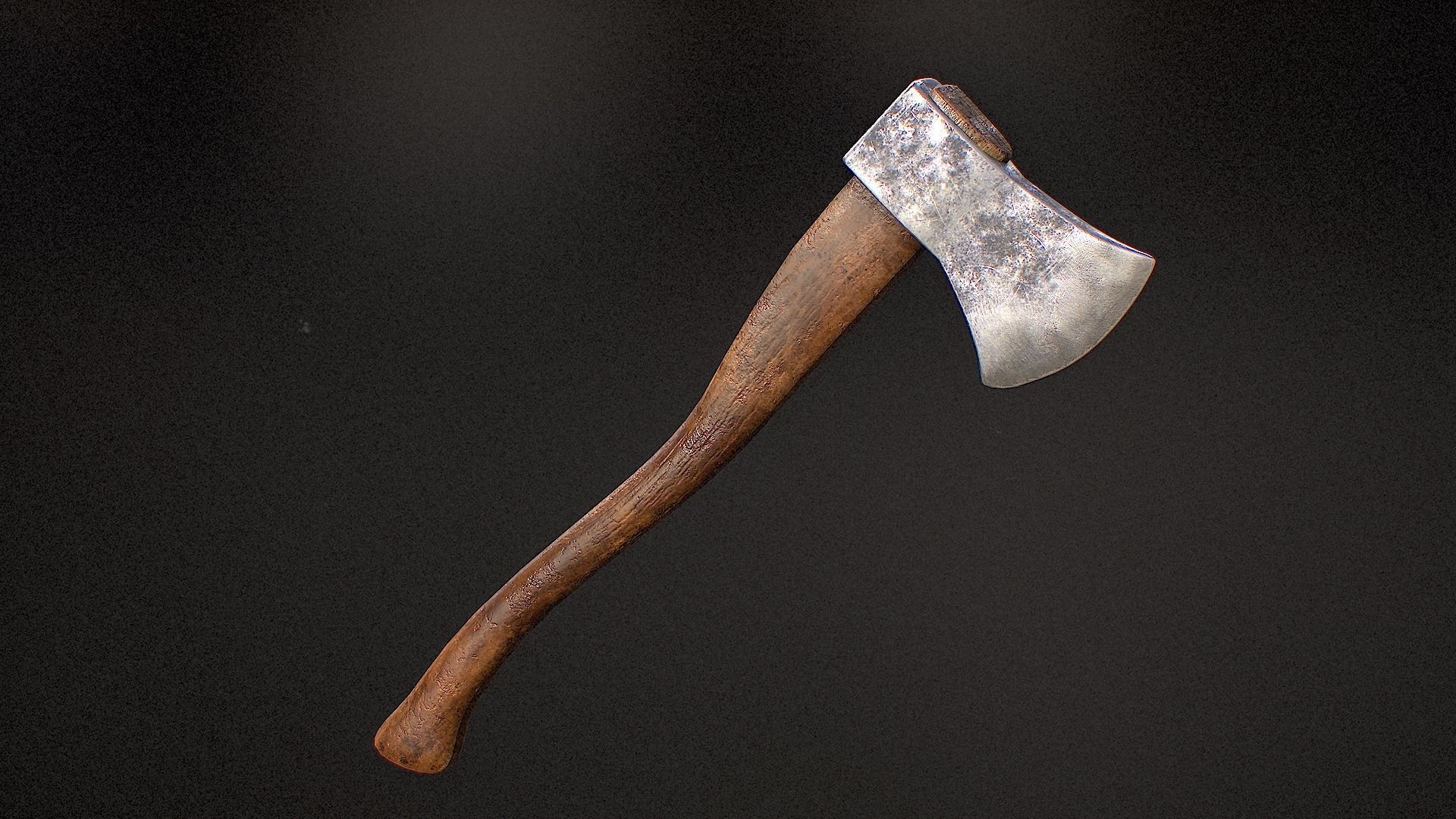 Wood Axe - Low-poly 3D model Game Ready Low-poly 3D model_5