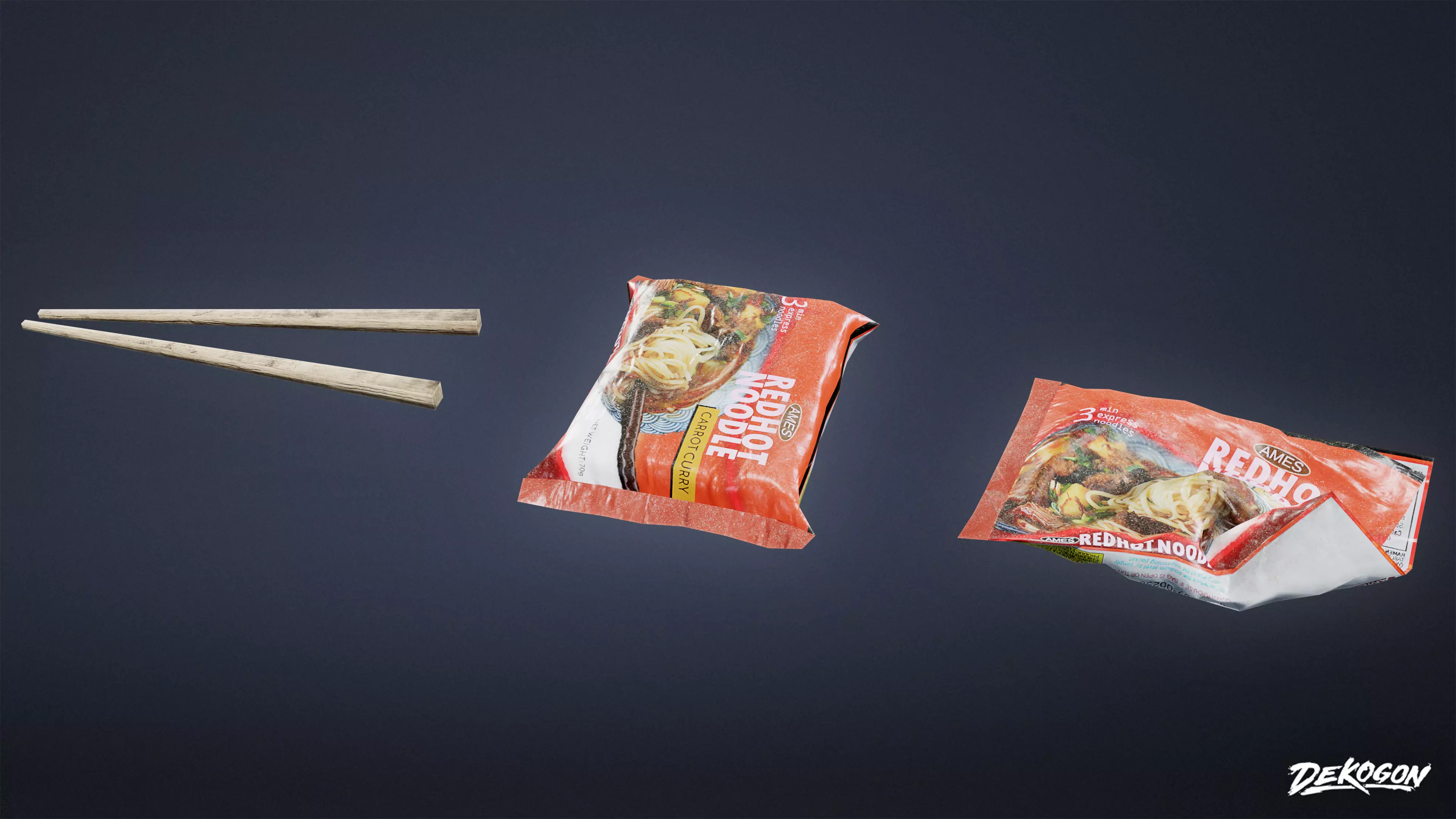 SAFE HOUSE - Noodle Set 01 - LOW POLY Low-poly 3D model_0