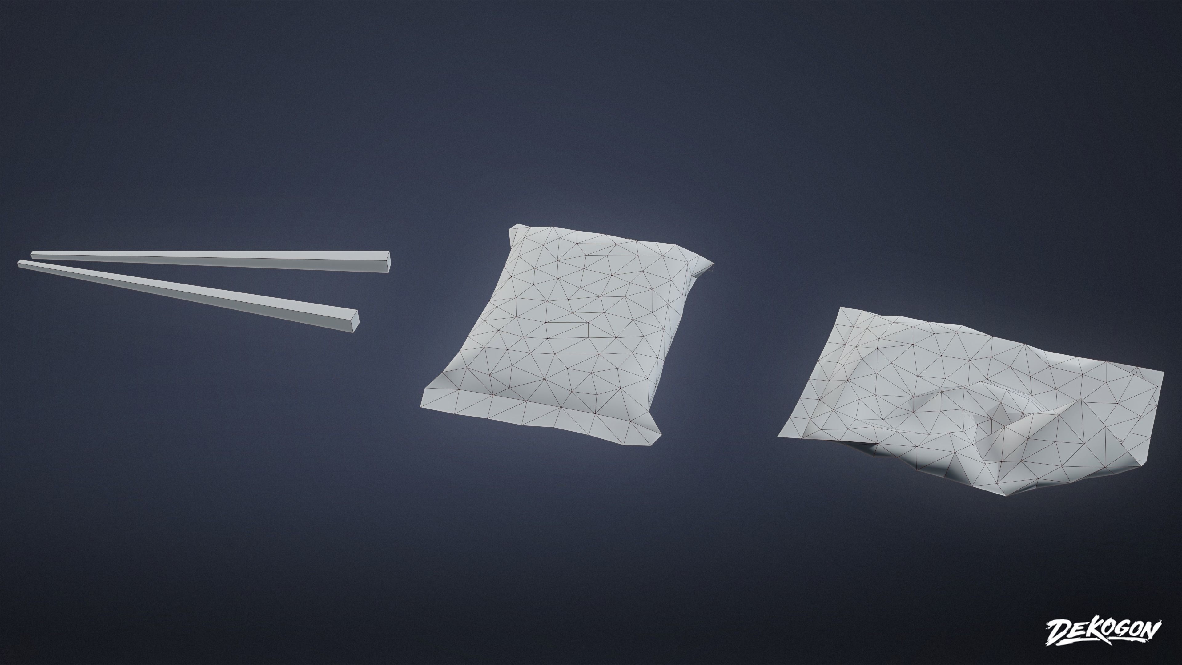 SAFE HOUSE - Noodle Set 01 - LOW POLY Low-poly 3D model_1