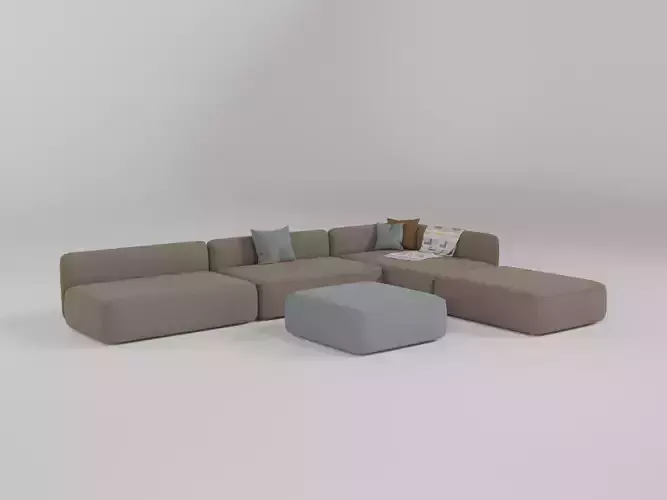 Cosy Corner L Sofa 3D model