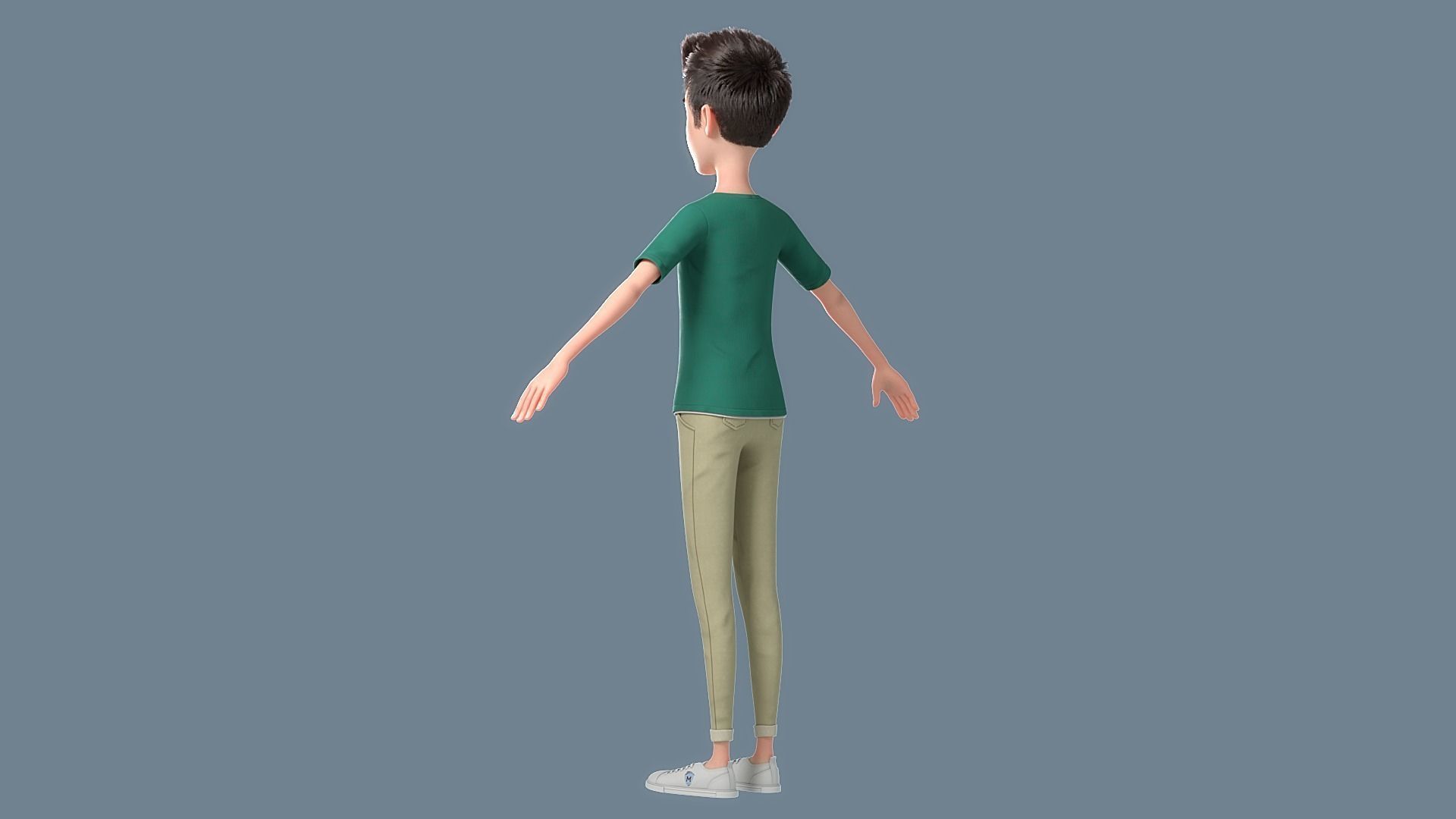 Cartoon Man Rigged 3D model_29