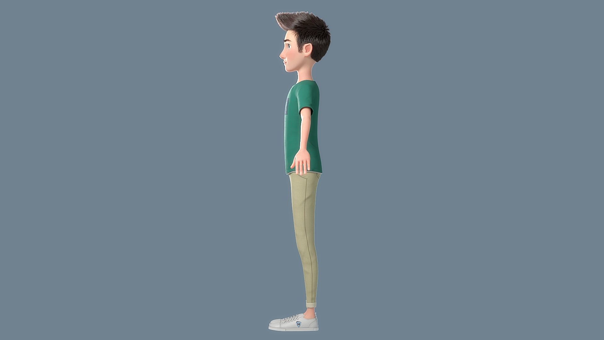 Cartoon Man Rigged 3D model_28