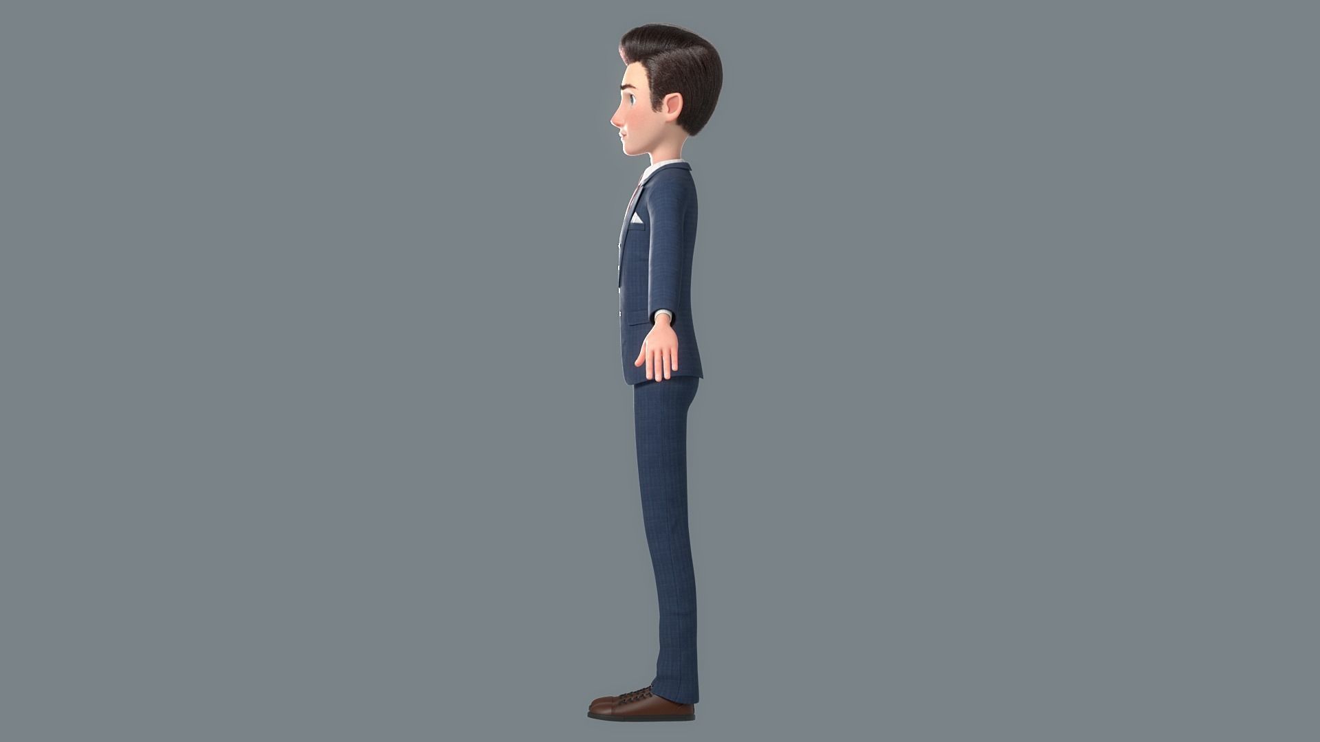 Cartoon Man Rigged 3D model_20