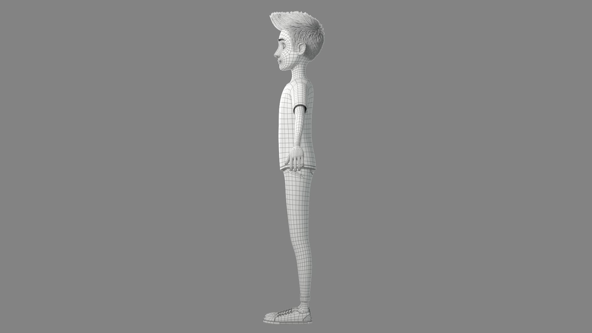 Cartoon Man Rigged 3D model_43