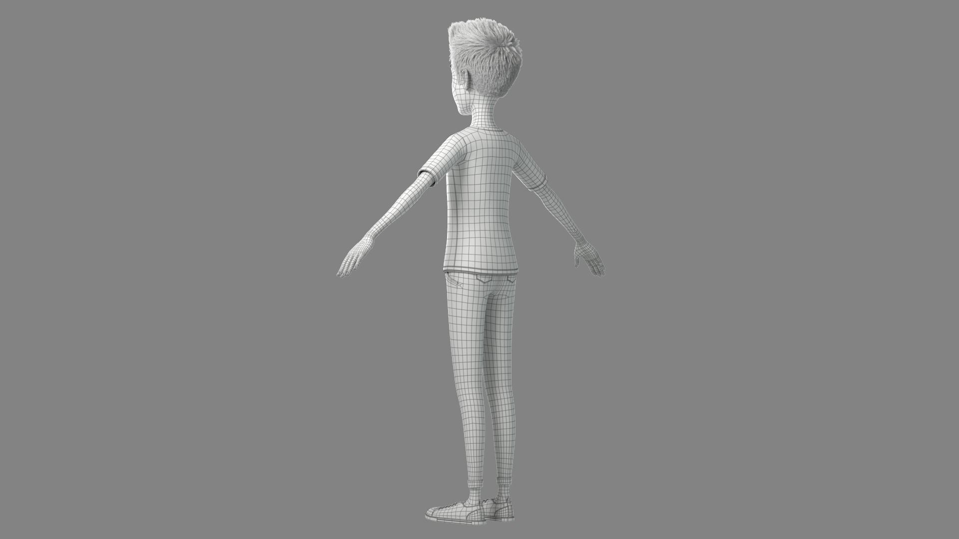 Cartoon Man Rigged 3D model_47