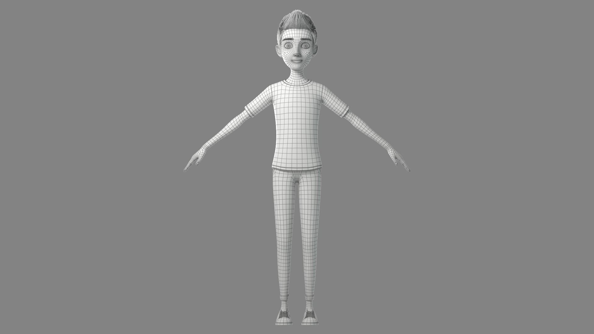 Cartoon Man Rigged 3D model_40