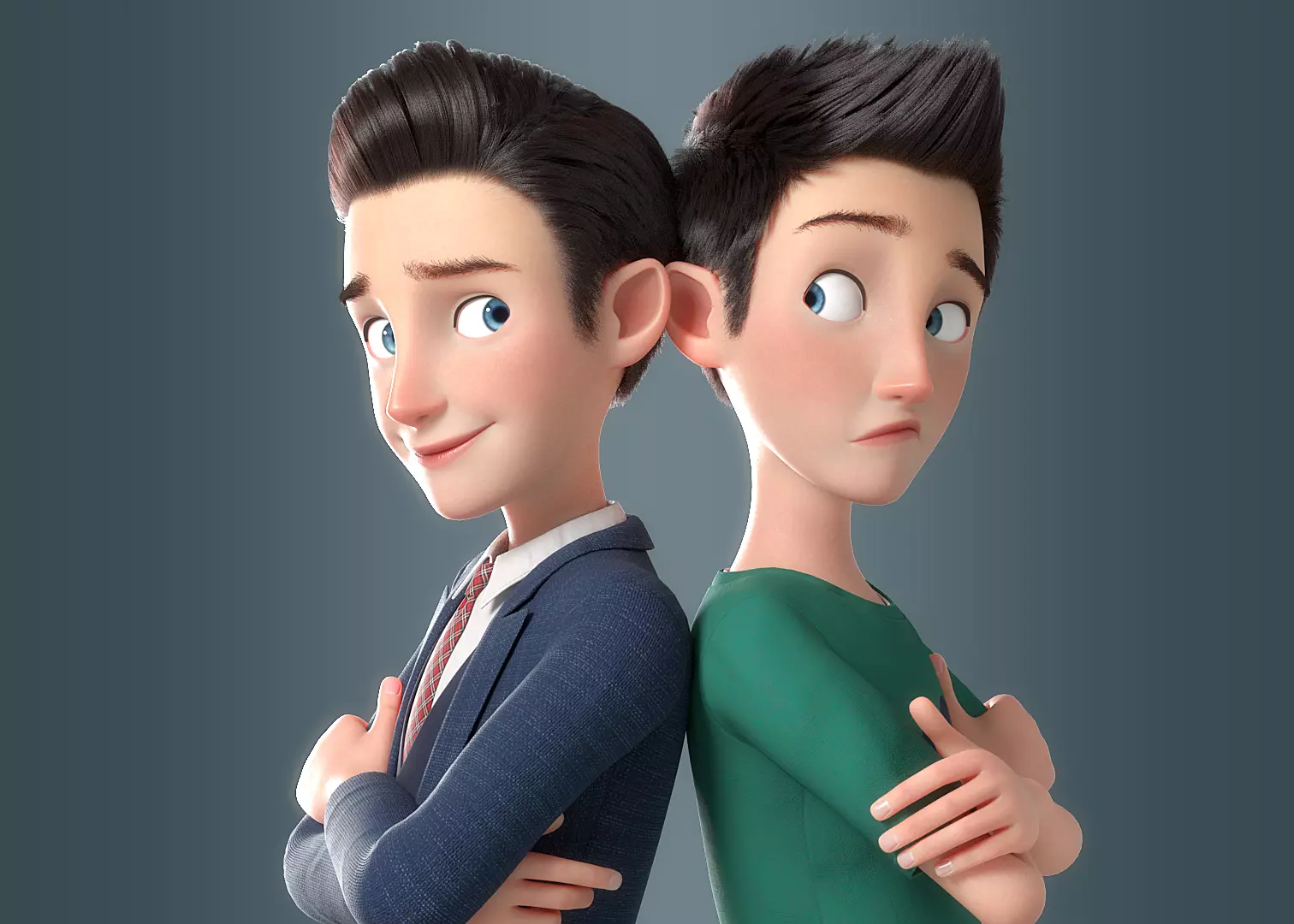 Cartoon Man Rigged 3D model_0