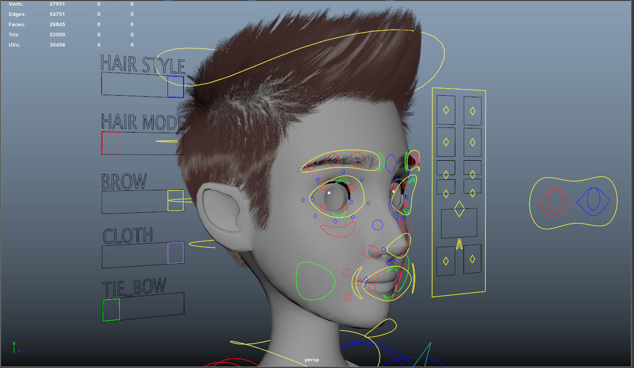 Cartoon Man Rigged 3D model_48