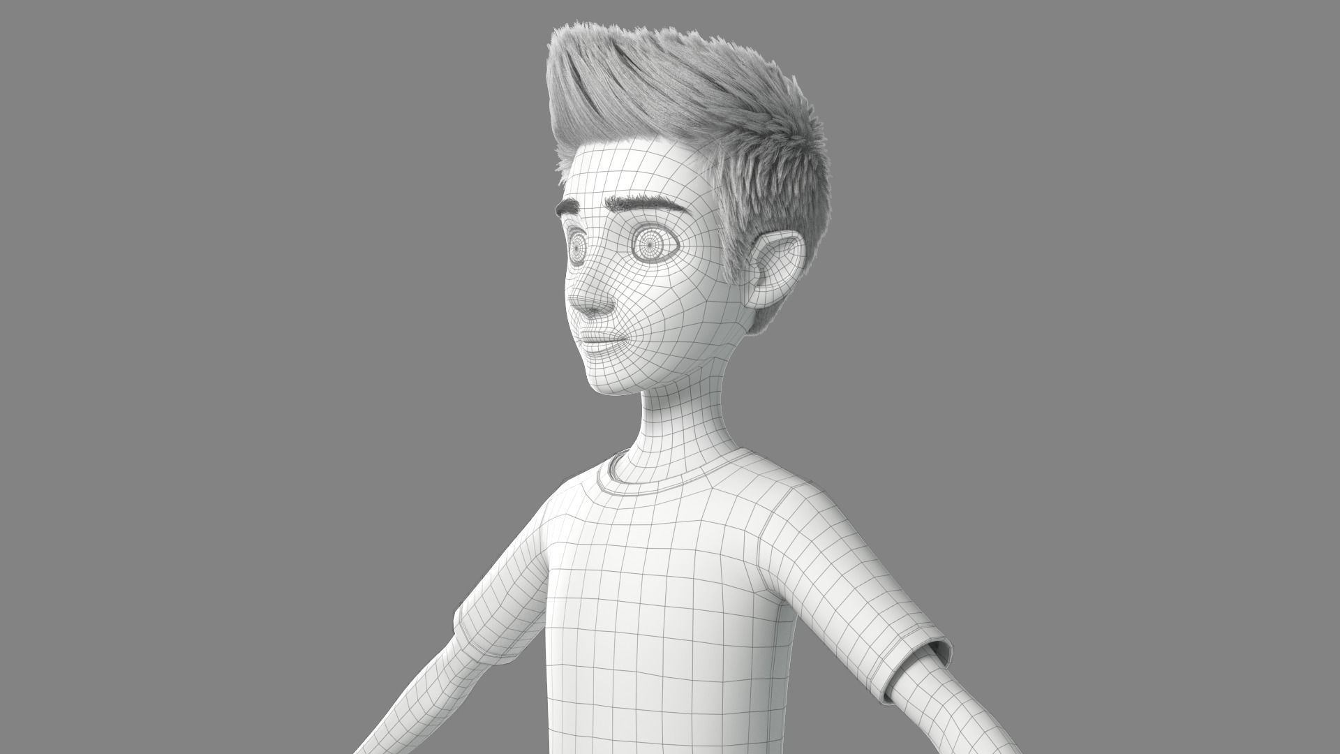 Cartoon Man Rigged 3D model_44