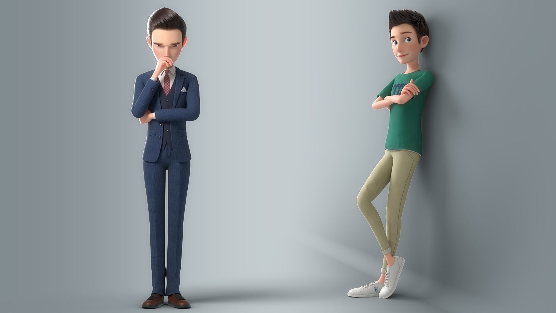 Cartoon Man Rigged 3D model_4
