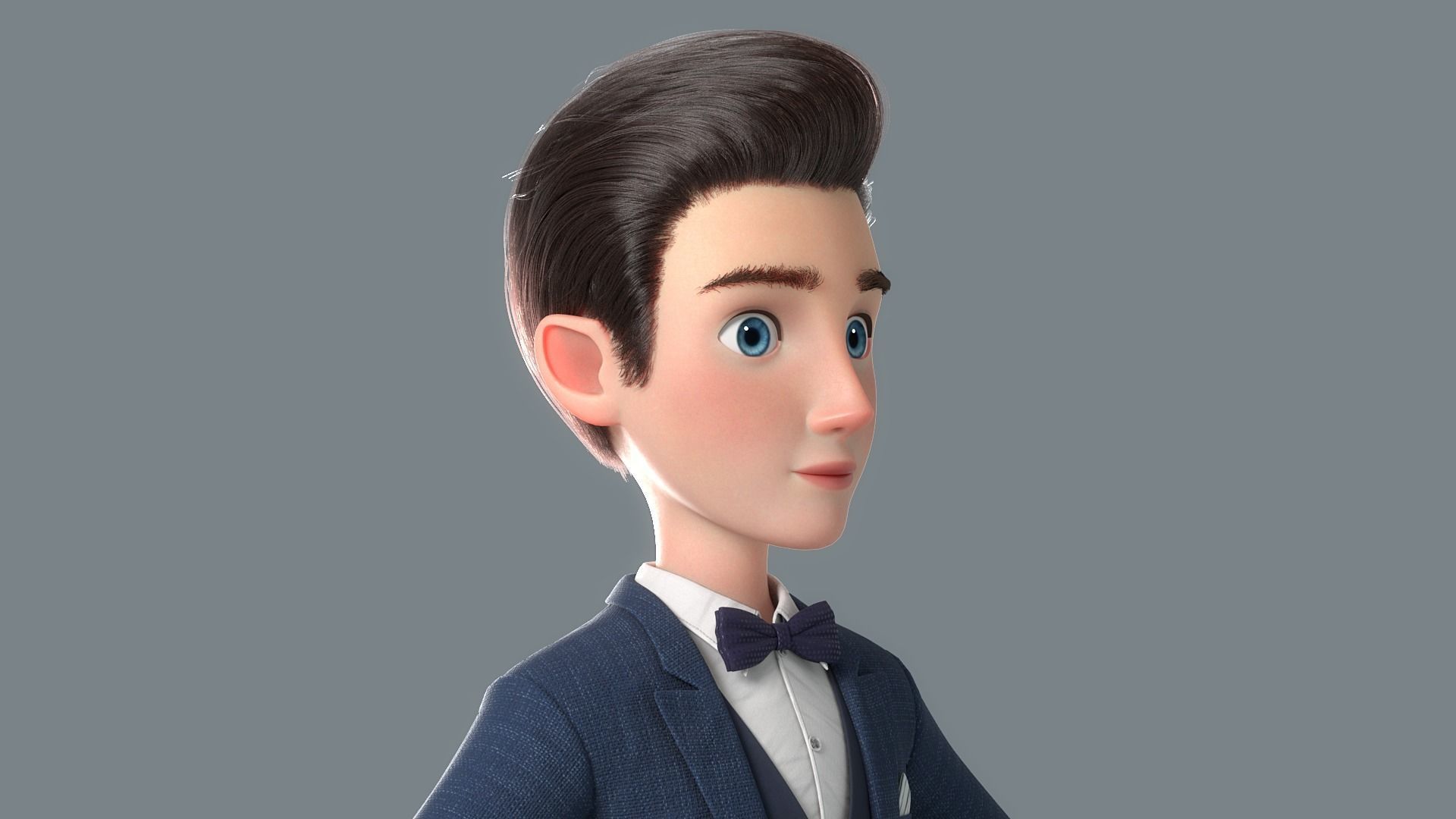 Cartoon Man Rigged 3D model_16