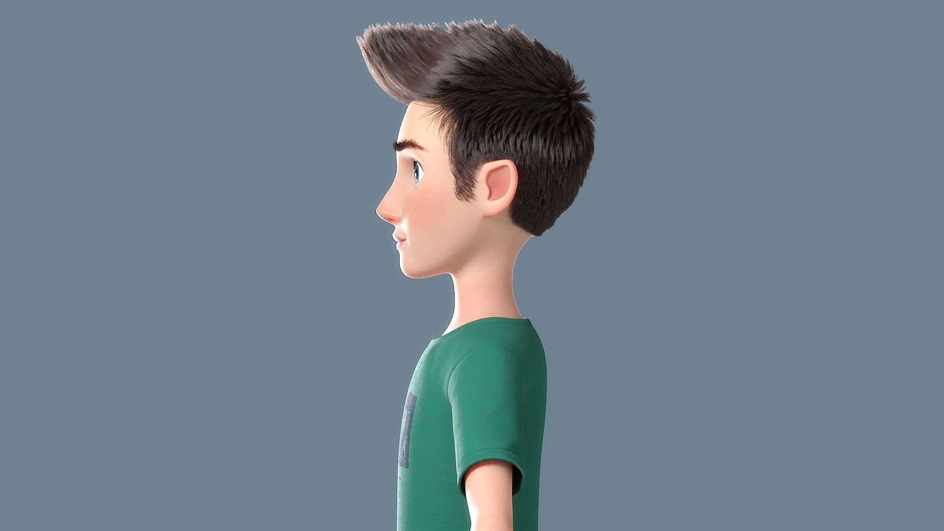 Cartoon Man Rigged 3D model_25