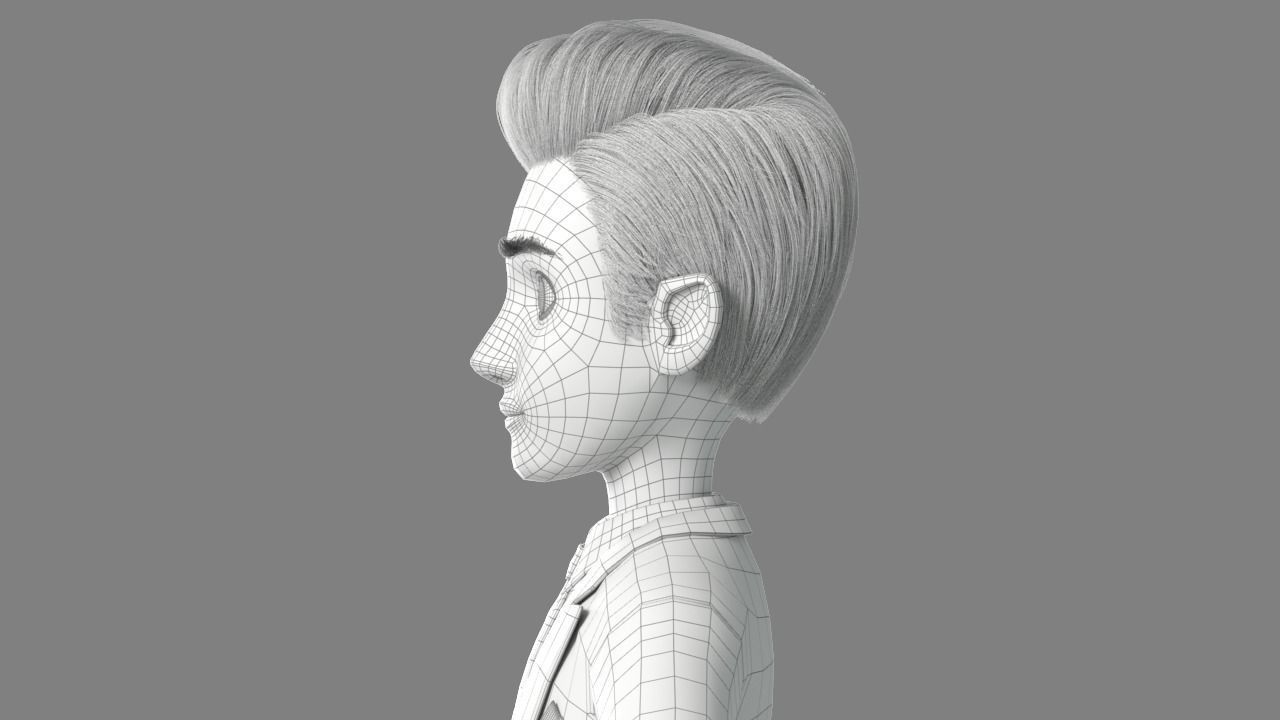 Cartoon Man Rigged 3D model_37