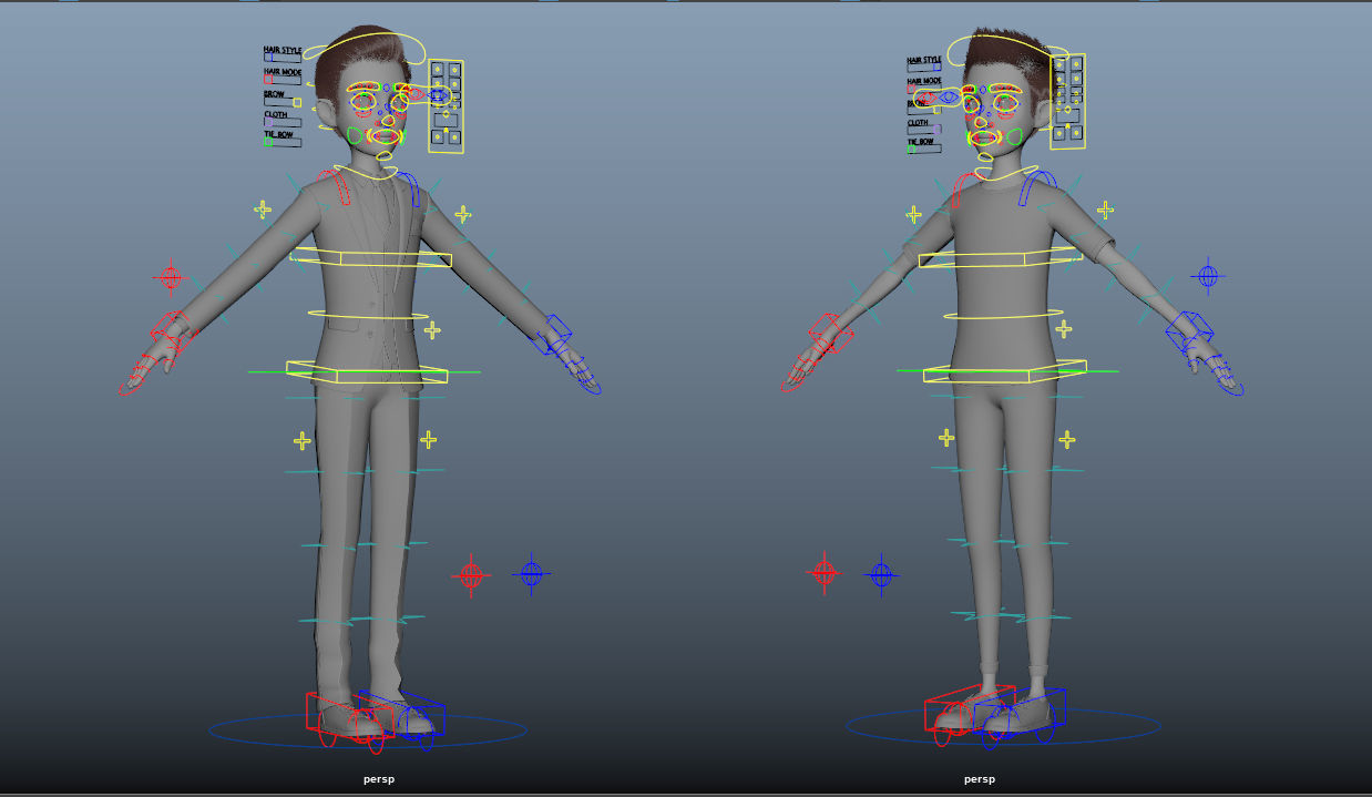 Cartoon Man Rigged 3D model_50