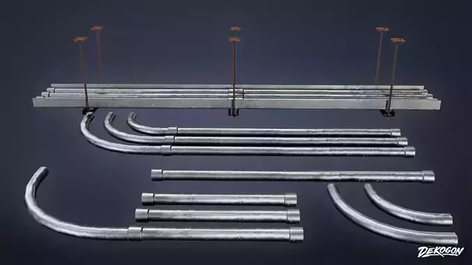 SAFE HOUSE - Pipes Kit 01 - LOW POLY