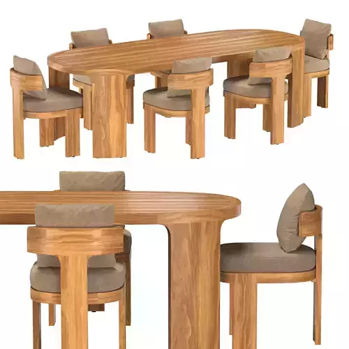 BRONTE TEAK RECTANGULAR  DINING  SET