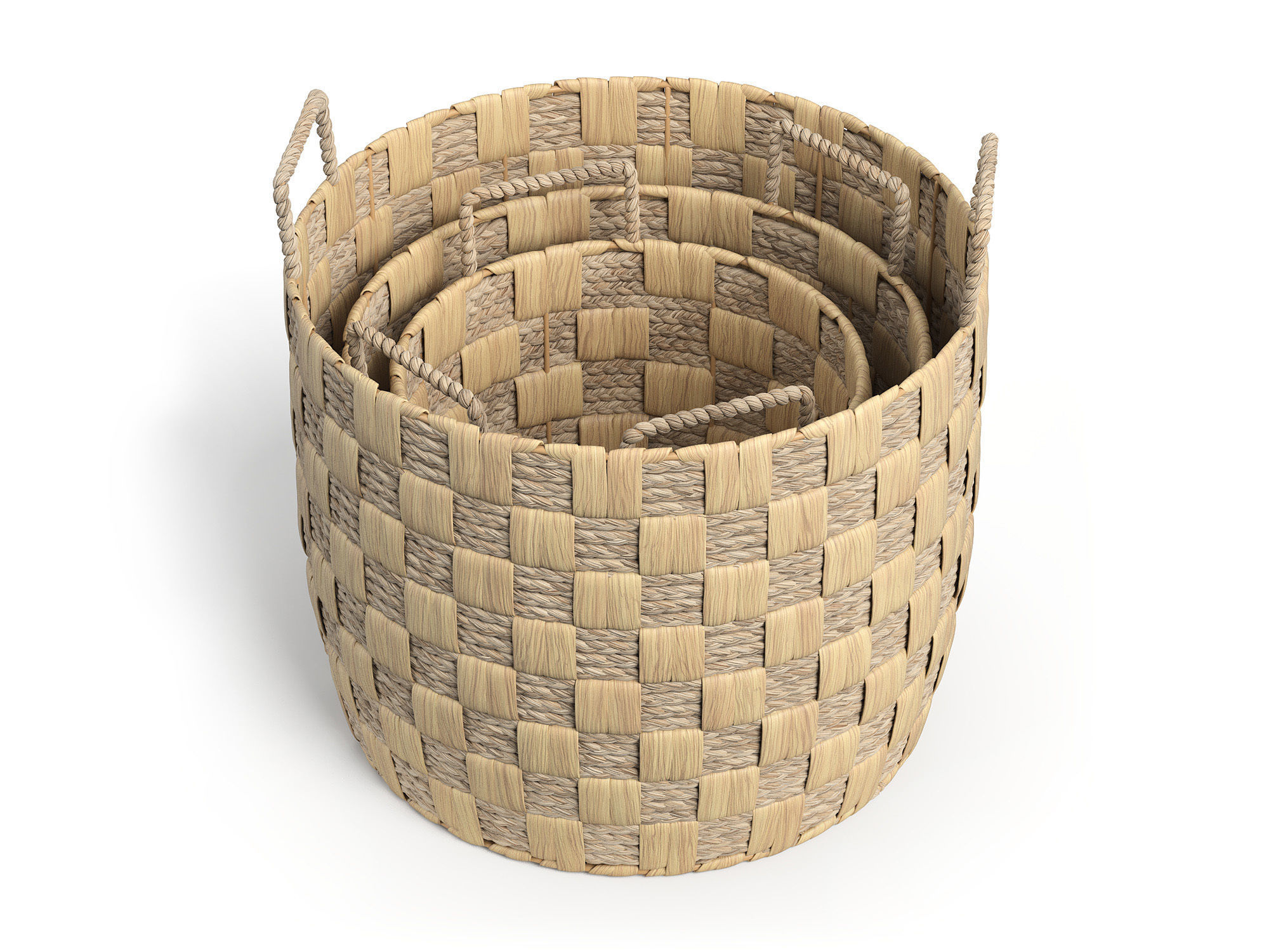 Zola Collection of Natural Fiber Baskets RendezVousDeco _3