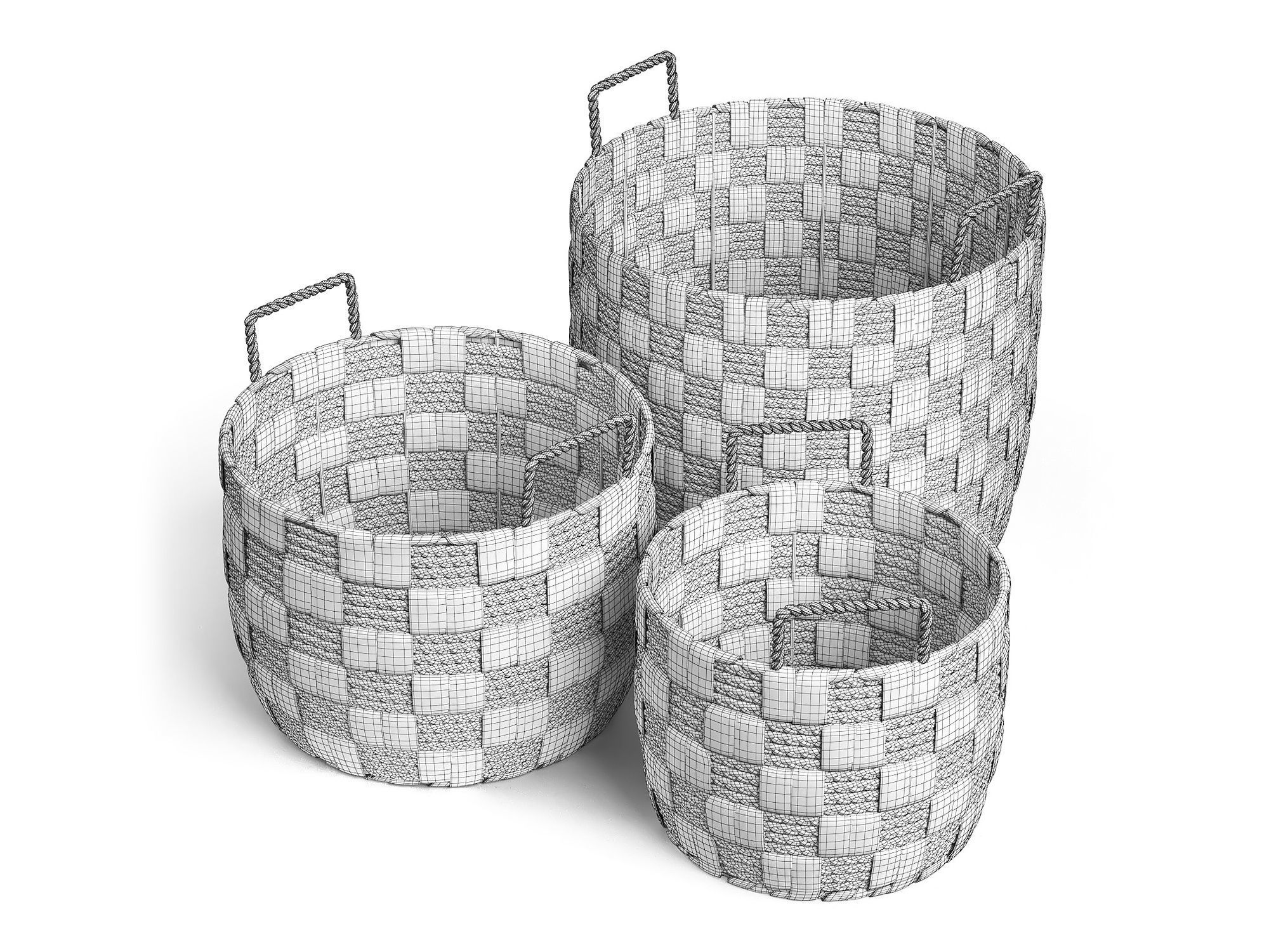 Zola Collection of Natural Fiber Baskets RendezVousDeco _7