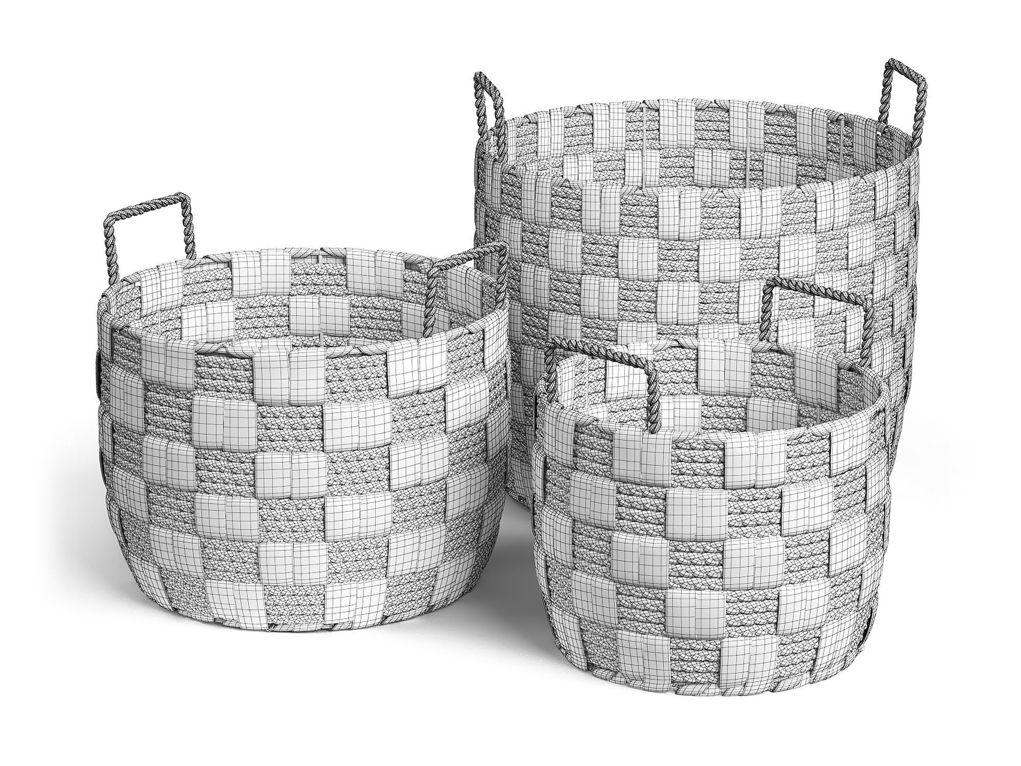 Zola Collection of Natural Fiber Baskets RendezVousDeco _5
