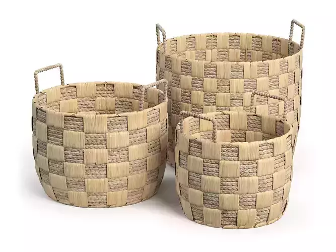 Zola Collection of Natural Fiber Baskets RendezVousDeco