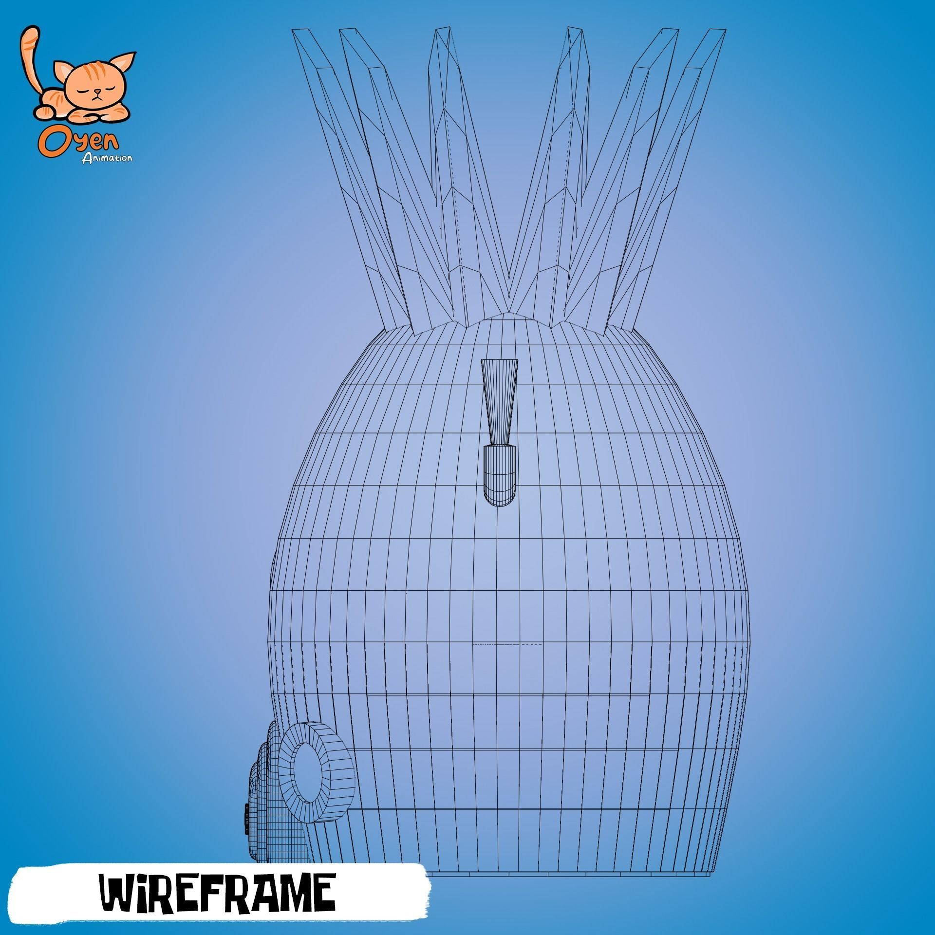 SpongeBob Pineapple House Complete with Inside 3D model_24