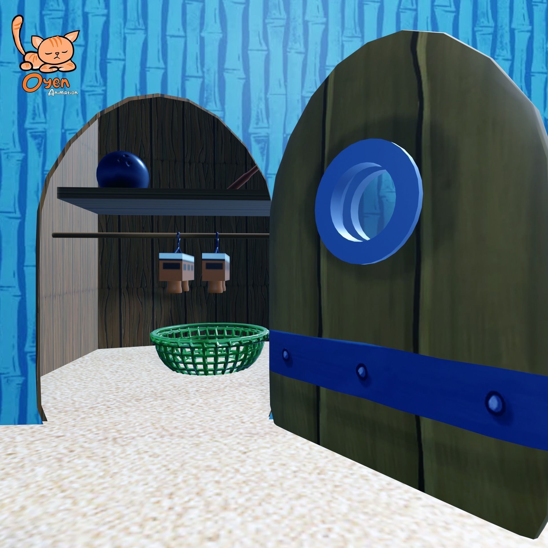 SpongeBob Pineapple House Complete with Inside 3D model_8