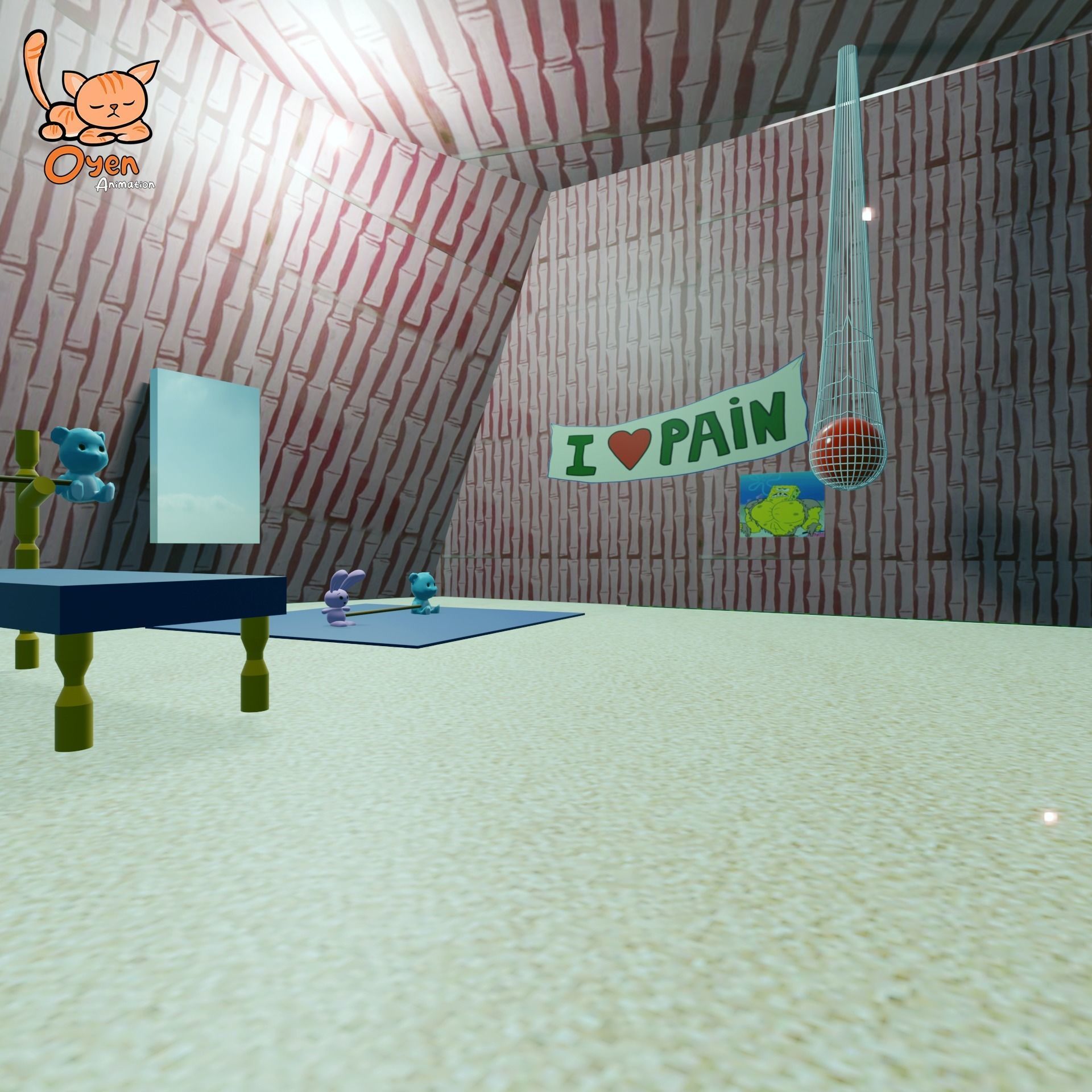 SpongeBob Pineapple House Complete with Inside 3D model_3