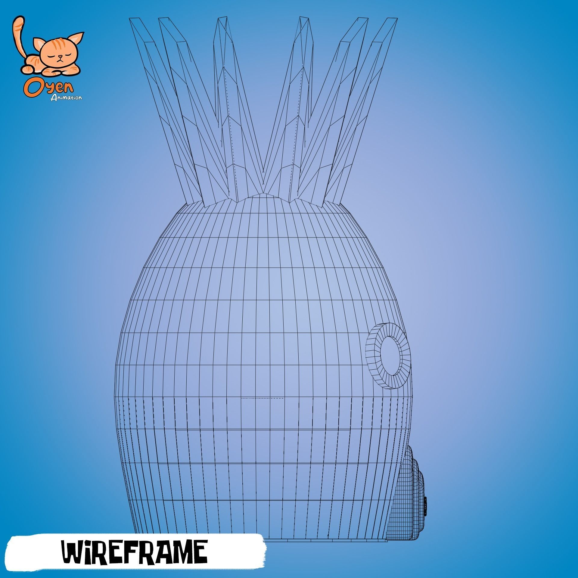 SpongeBob Pineapple House Complete with Inside 3D model_28