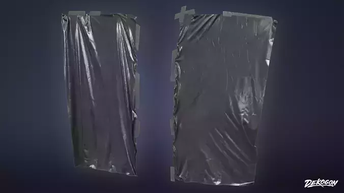 SAFE HOUSE - Plastic Sheets 01 - LOW POLY Low-poly 3D model