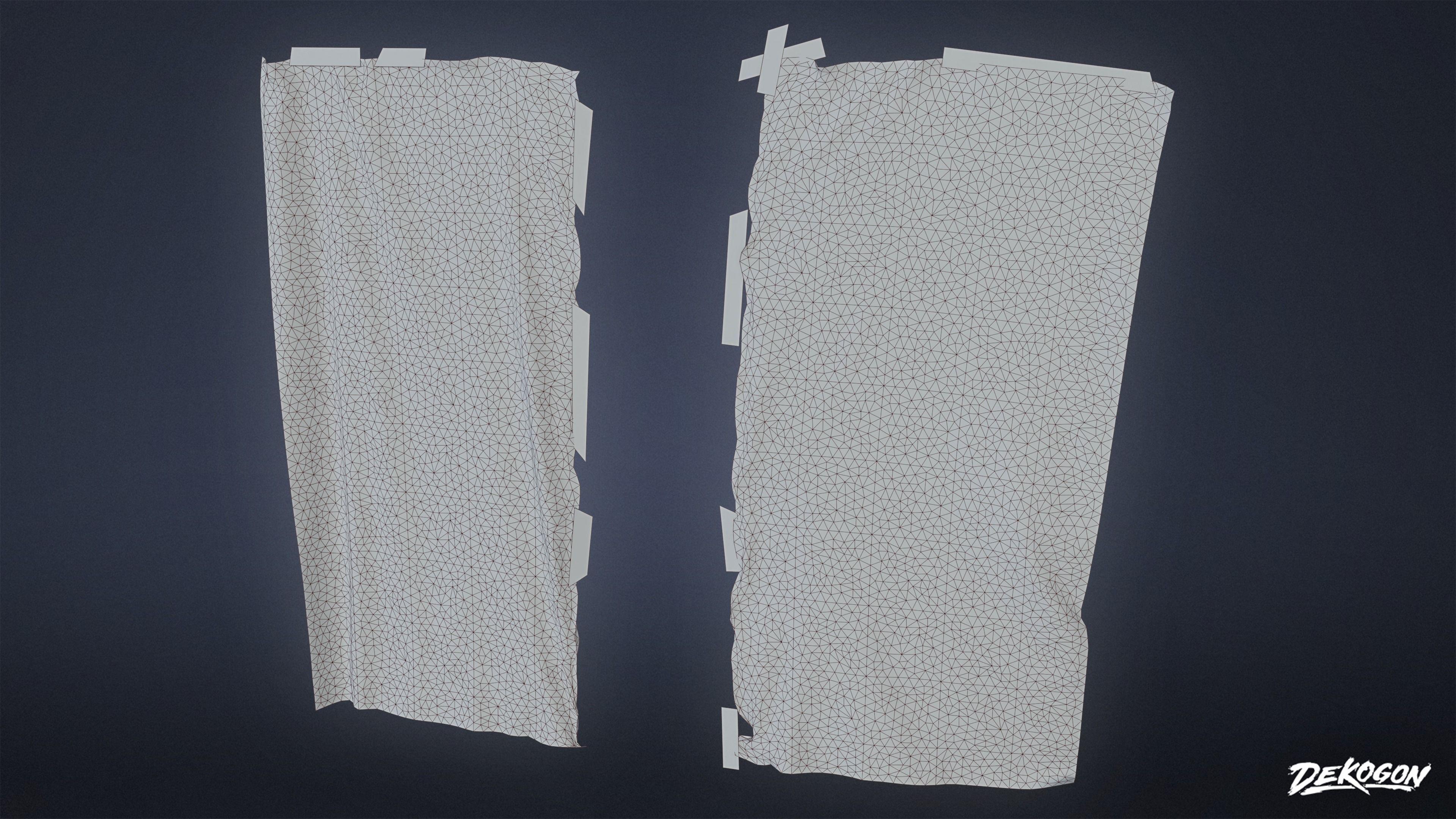 SAFE HOUSE - Plastic Sheets 01 - LOW POLY Low-poly 3D model_1