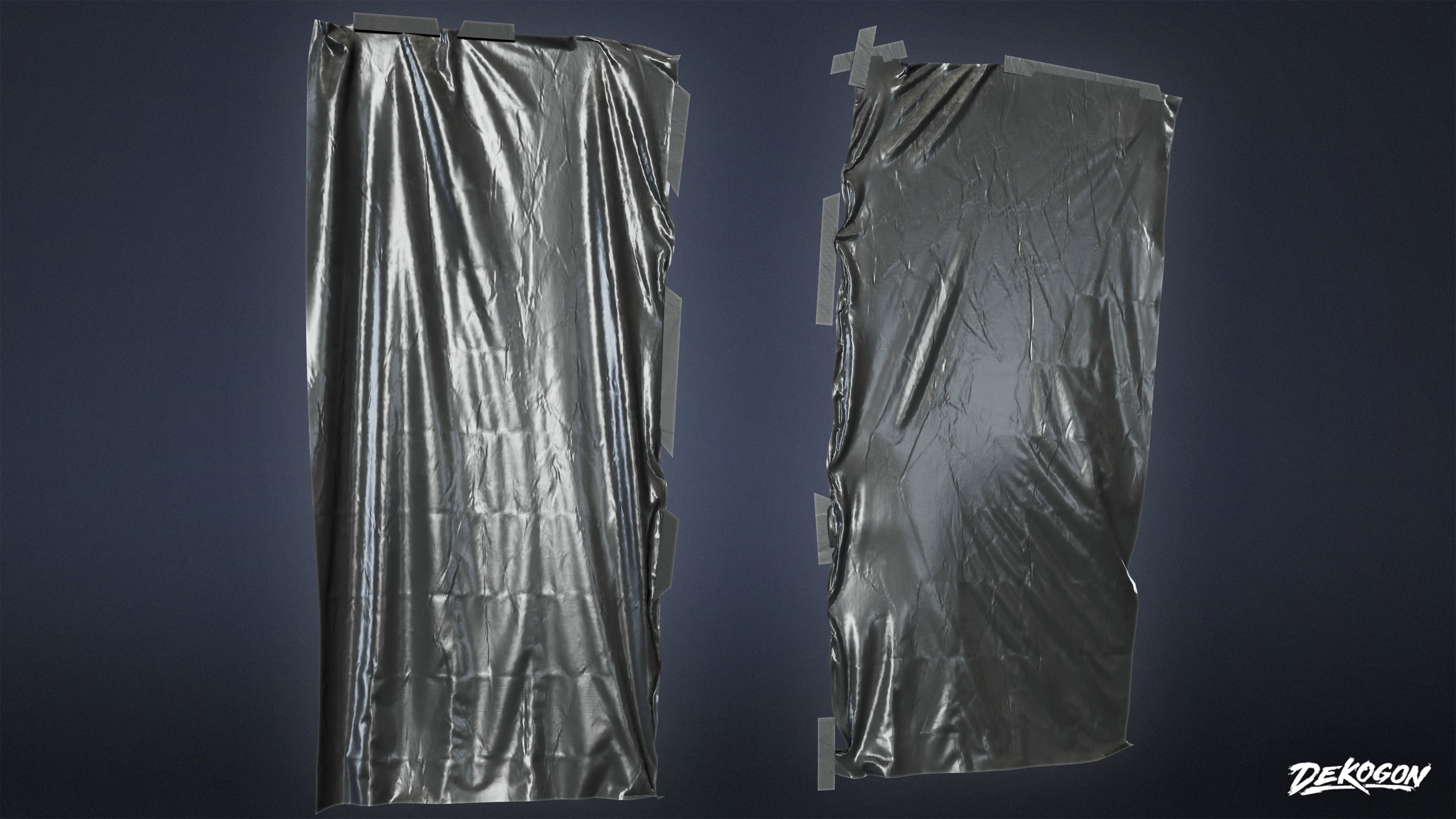 SAFE HOUSE - Plastic Sheets 01 - LOW POLY Low-poly 3D model_3