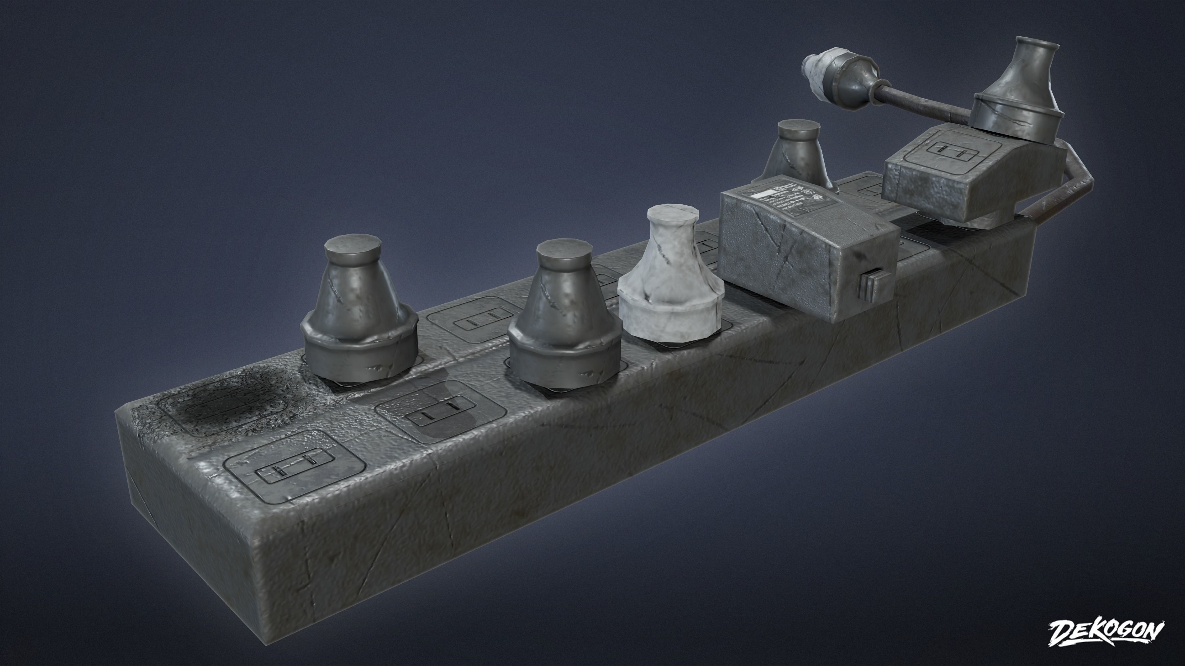 SAFE HOUSE - Power Board 01 - LOW POLY Low-poly 3D model_6