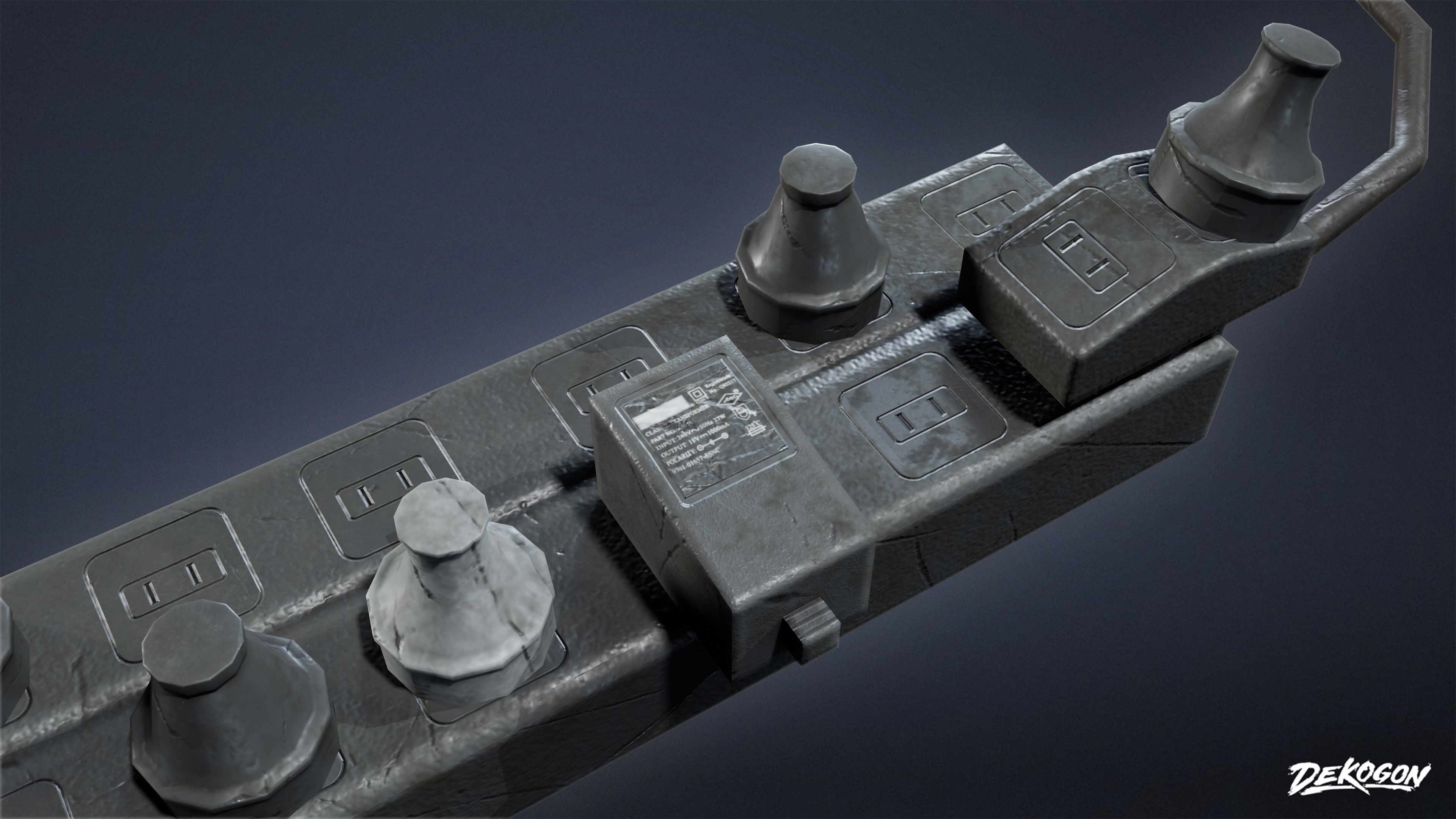 SAFE HOUSE - Power Board 01 - LOW POLY Low-poly 3D model_8