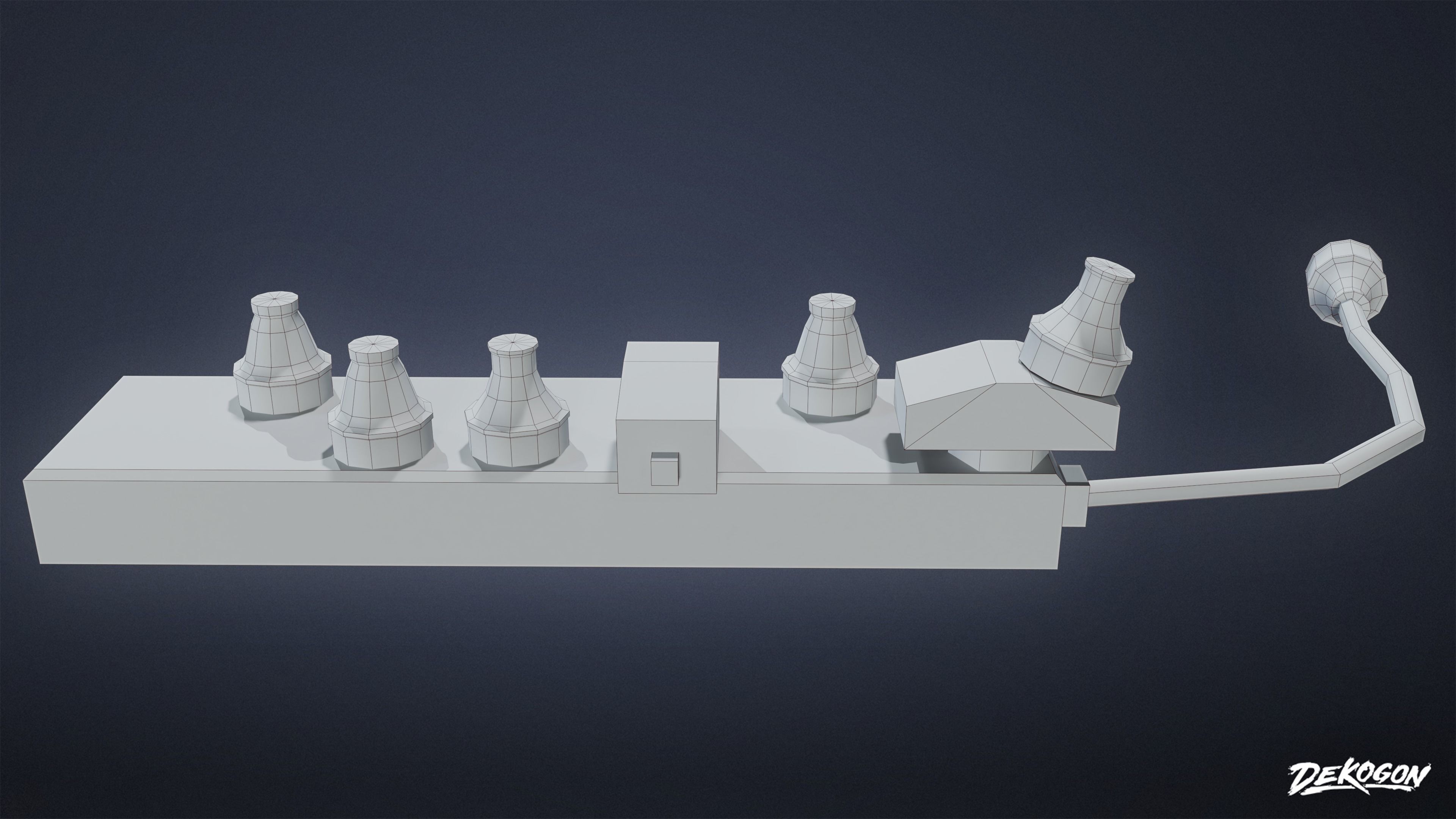 SAFE HOUSE - Power Board 01 - LOW POLY Low-poly 3D model_2