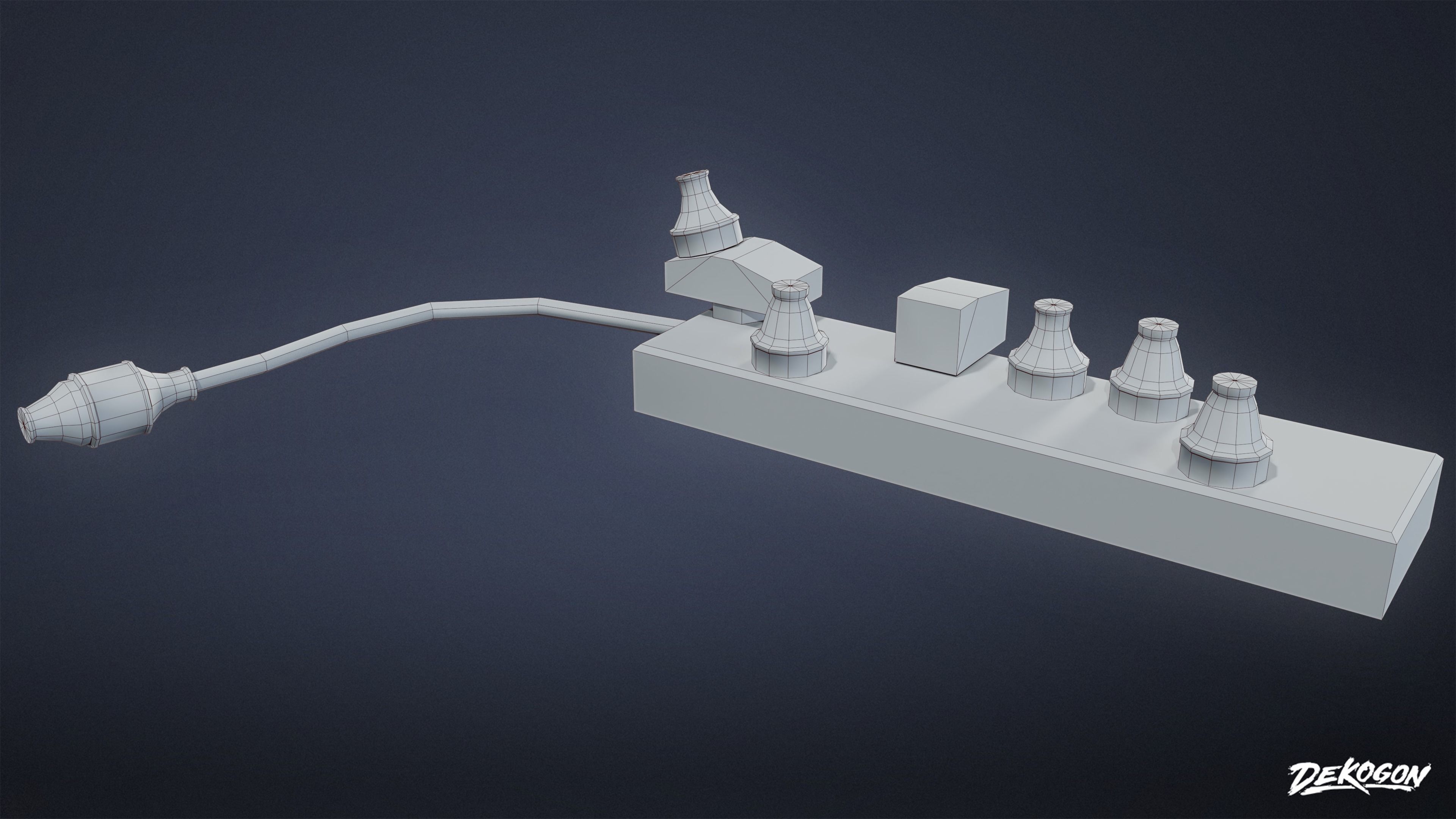 SAFE HOUSE - Power Board 01 - LOW POLY Low-poly 3D model_1