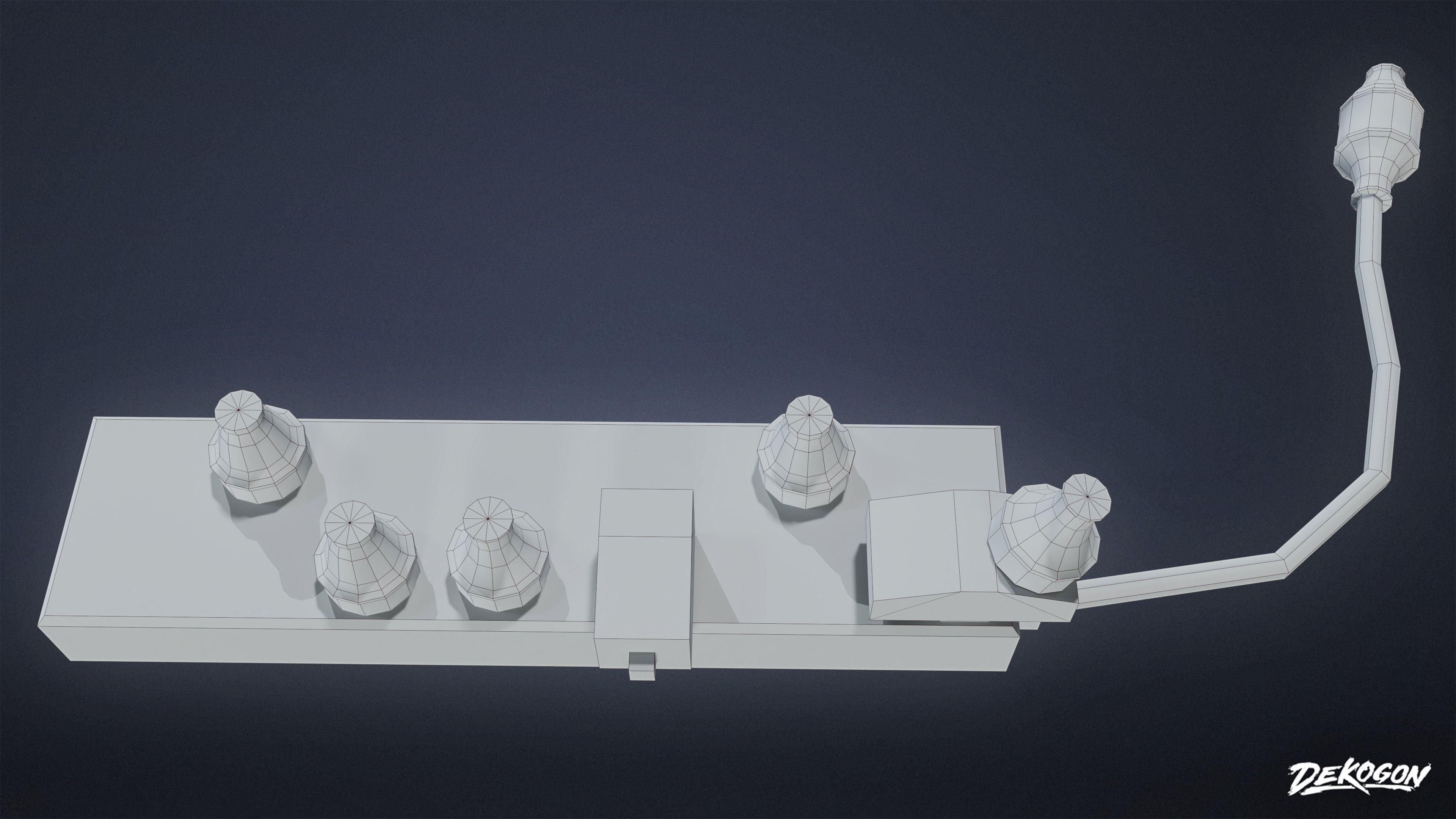 SAFE HOUSE - Power Board 01 - LOW POLY Low-poly 3D model_3