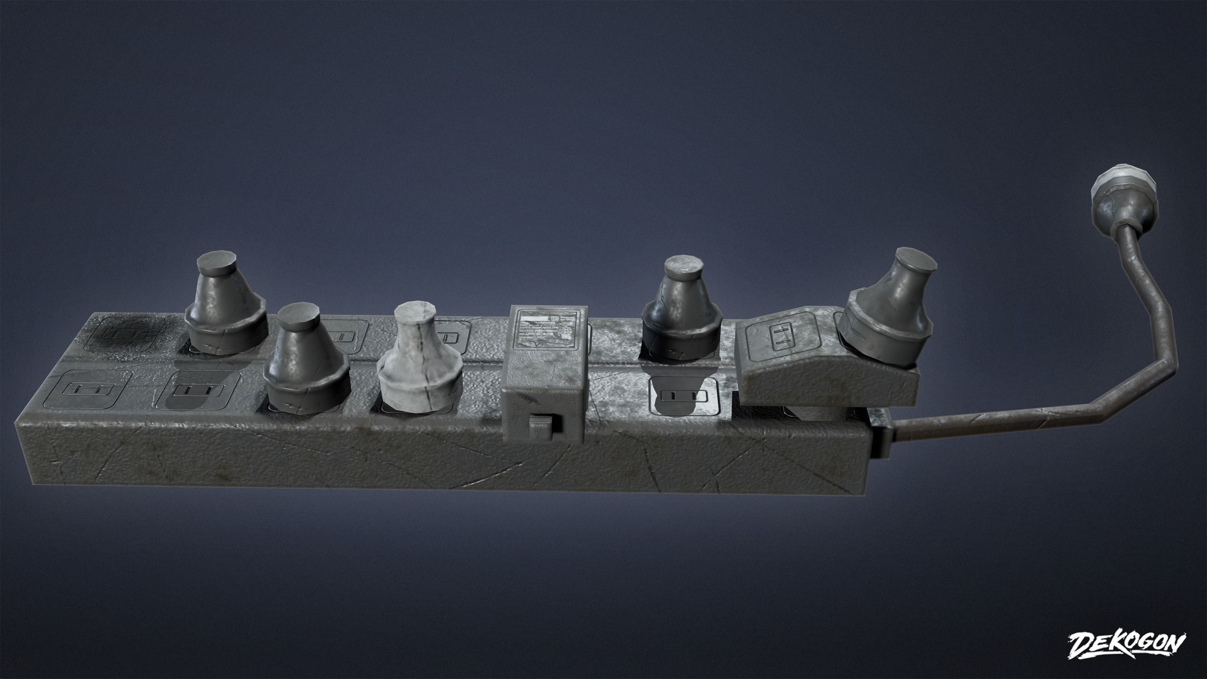 SAFE HOUSE - Power Board 01 - LOW POLY Low-poly 3D model_5