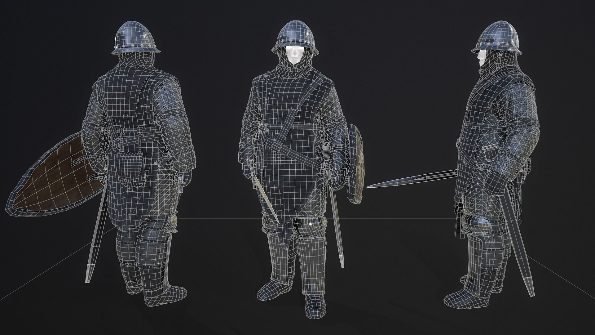 TAB Medieval Knights Pack - 3 Low-poly 3D model_45