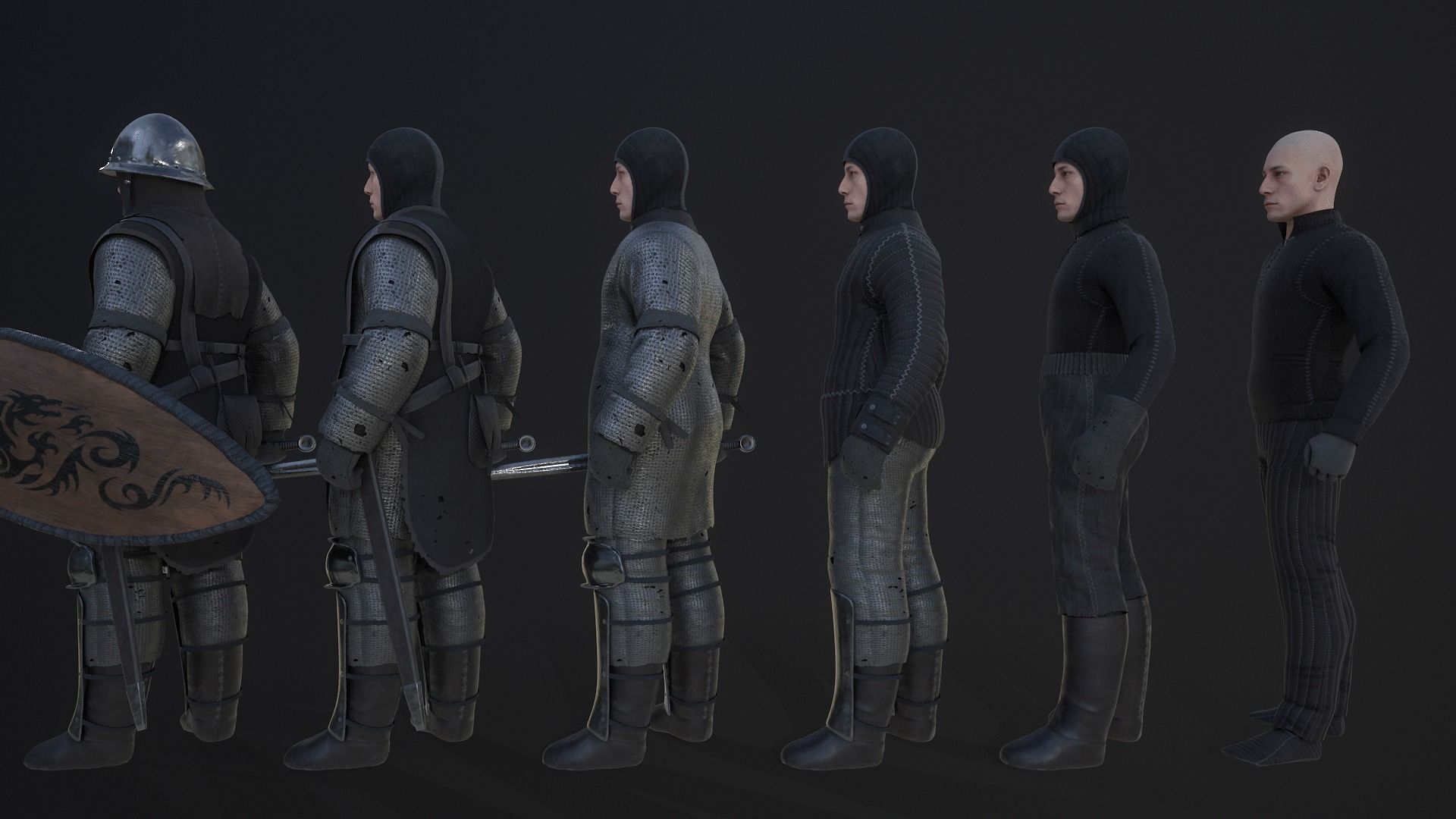 TAB Medieval Knights Pack - 3 Low-poly 3D model_16