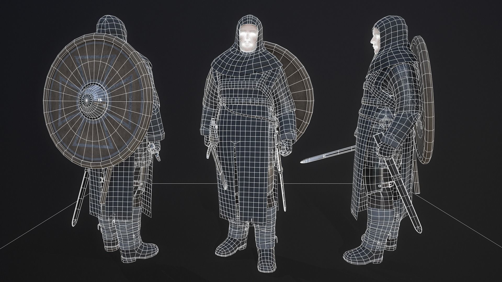 TAB Medieval Knights Pack - 3 Low-poly 3D model_44