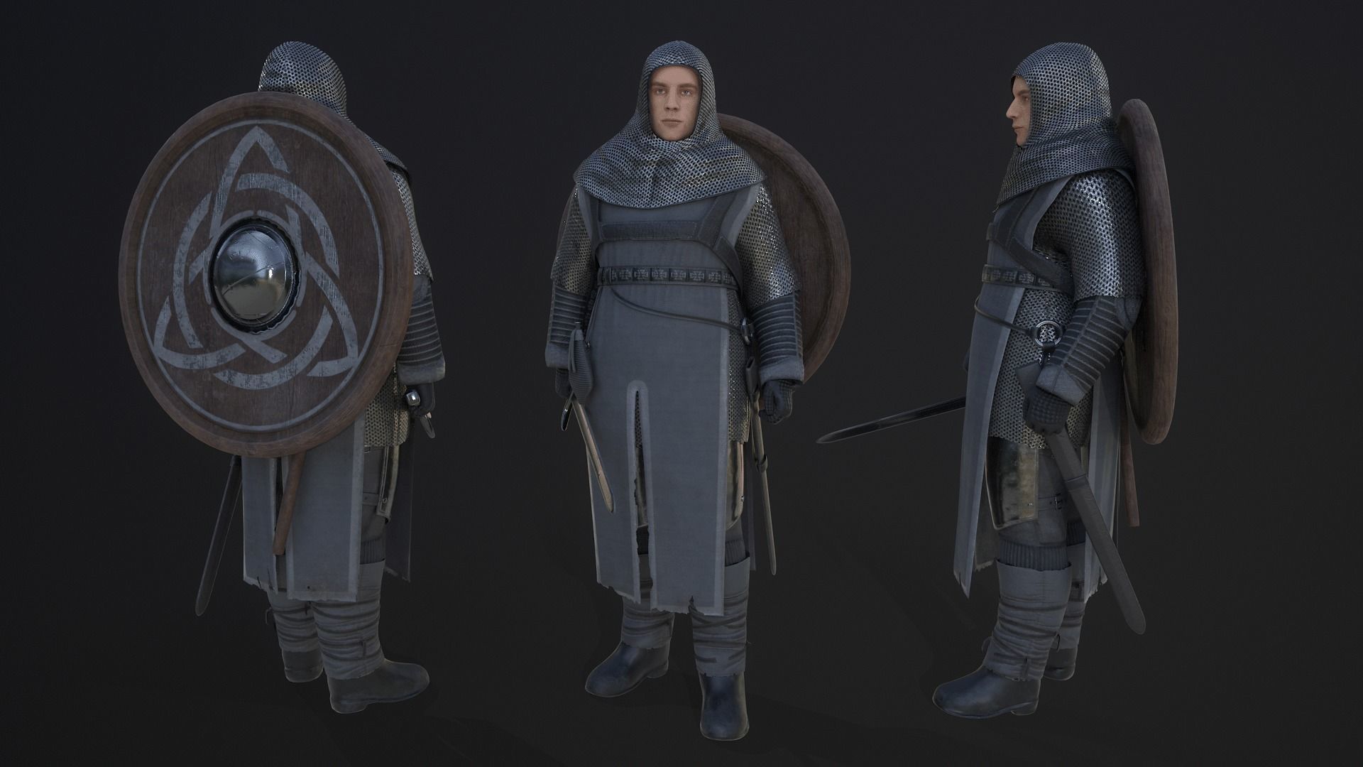 TAB Medieval Knights Pack - 3 Low-poly 3D model_4