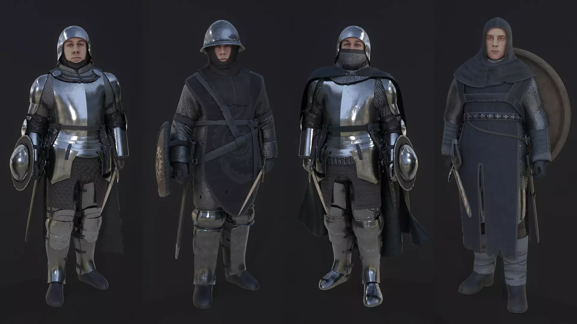 TAB Medieval Knights Pack - 3 Low-poly 3D model_0