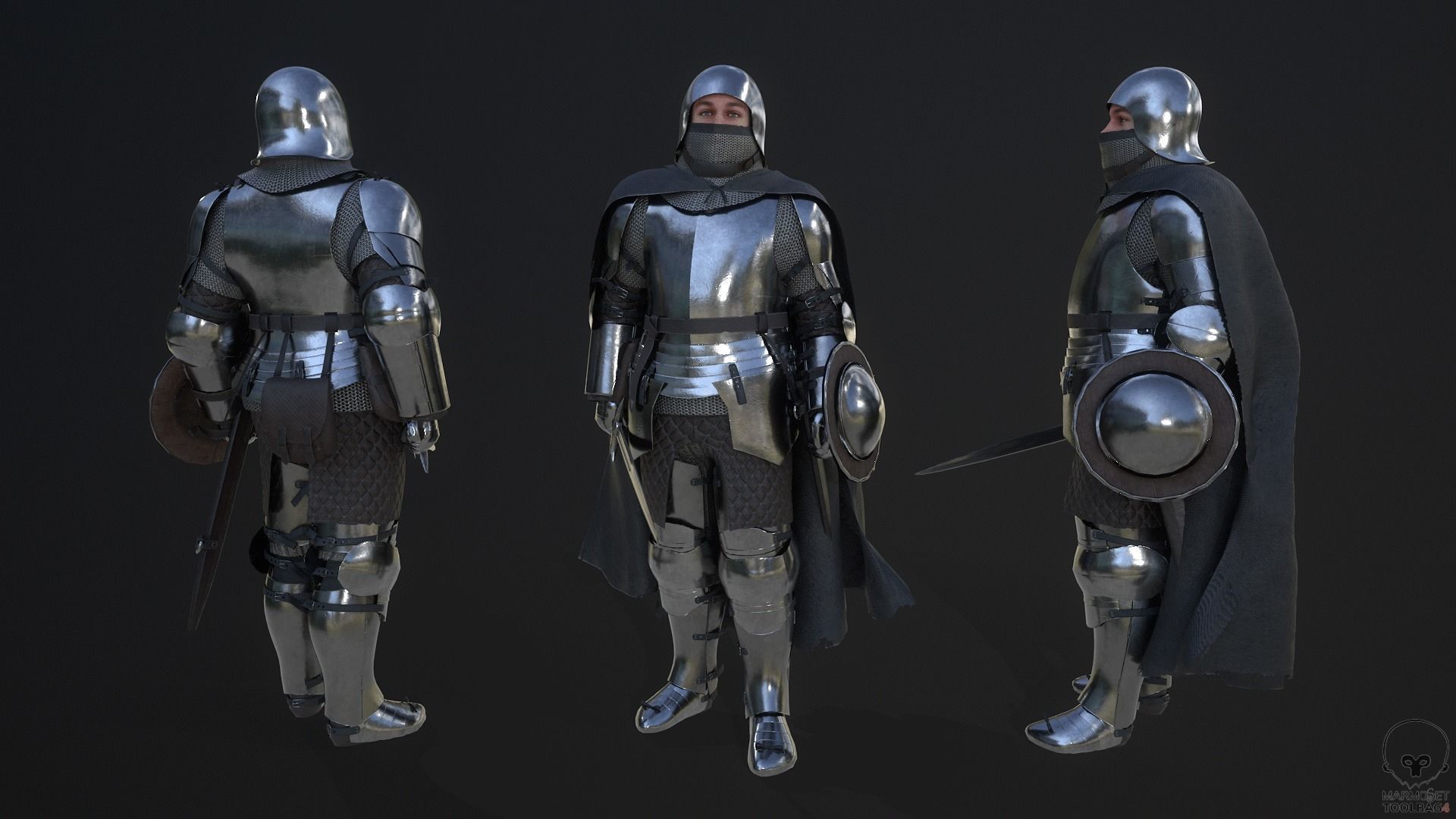 TAB Medieval Knights Pack - 3 Low-poly 3D model_11